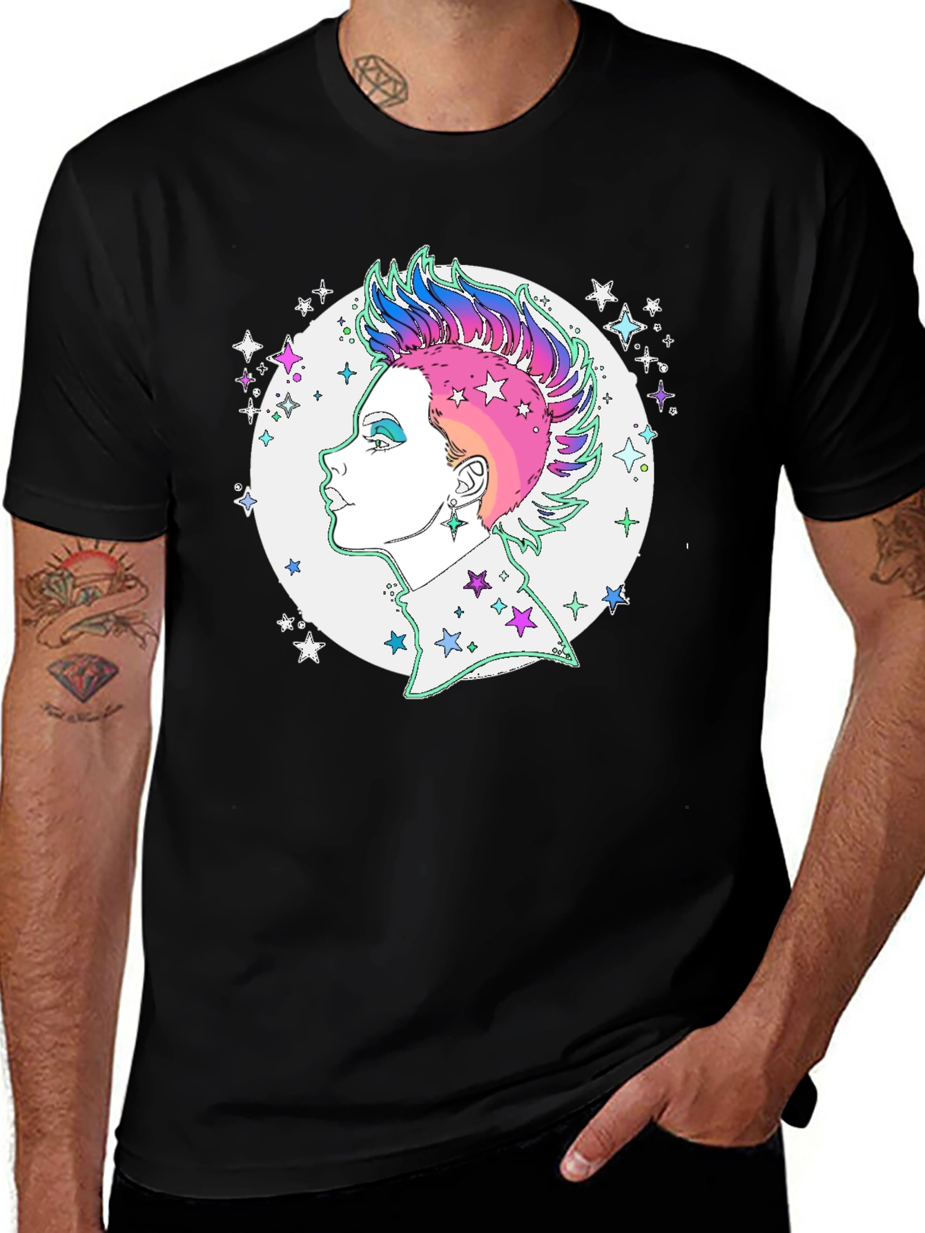 Variant 7 of Edgy Punk Star Graphic Tee