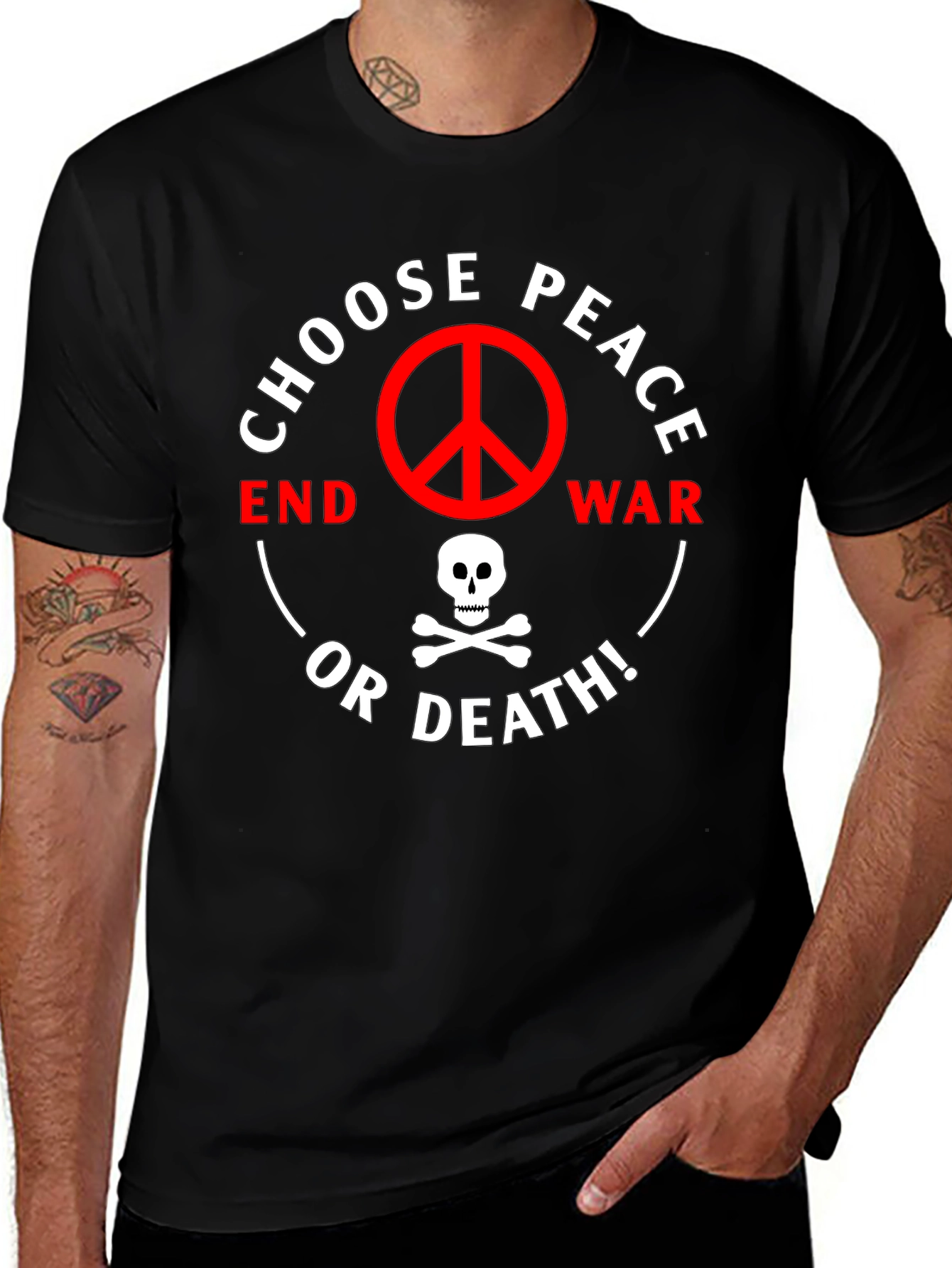 Variant 29 of Choose Peace or Death Graphic T-Shirt