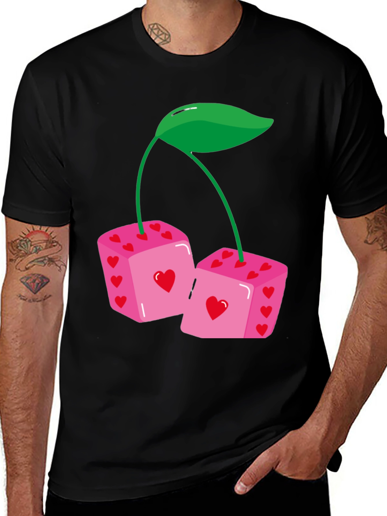 Variant 29 of Dice Heart Cherry Graphic T-Shirt