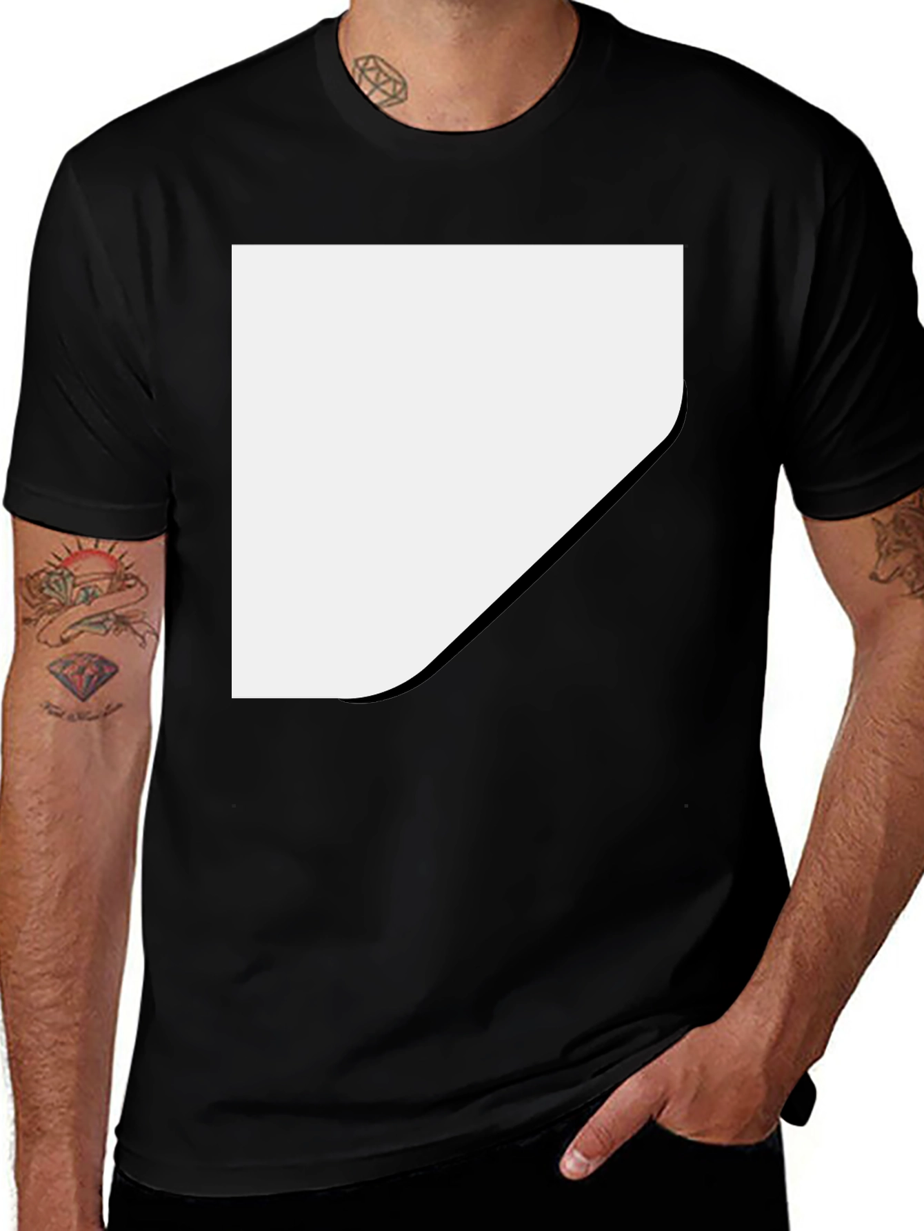Blank Black T-Shirt - Customizable Template