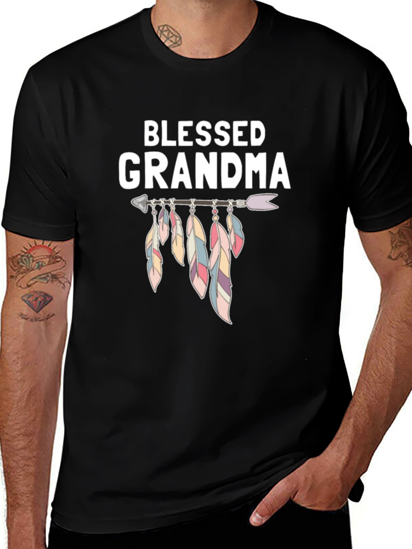 Variant 8 of Blessed Grandma Feather Arrow T-Shirt