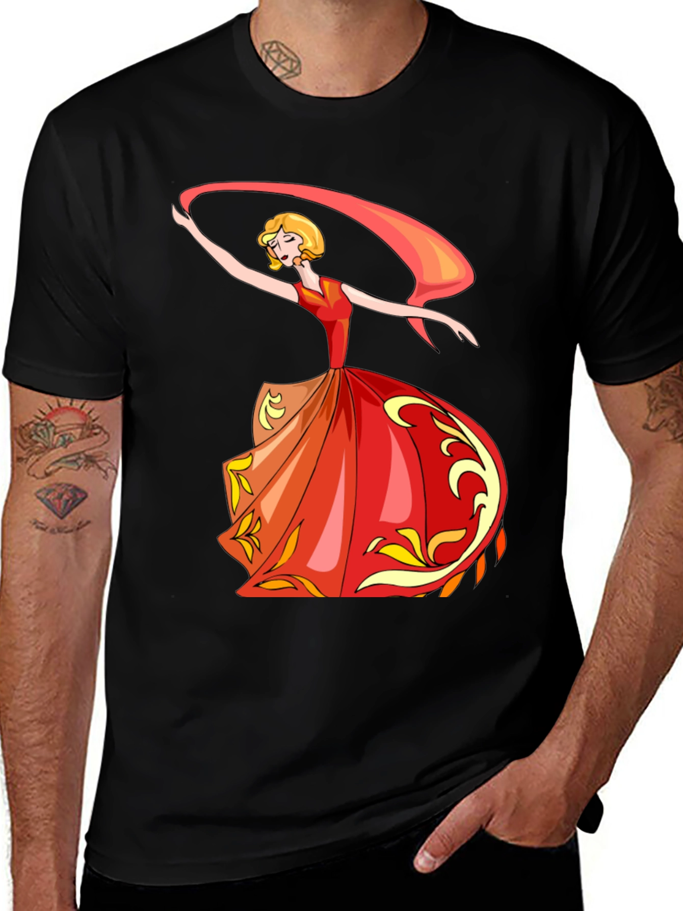 Variant 23 of Dancing Woman Graphic Print T-Shirt