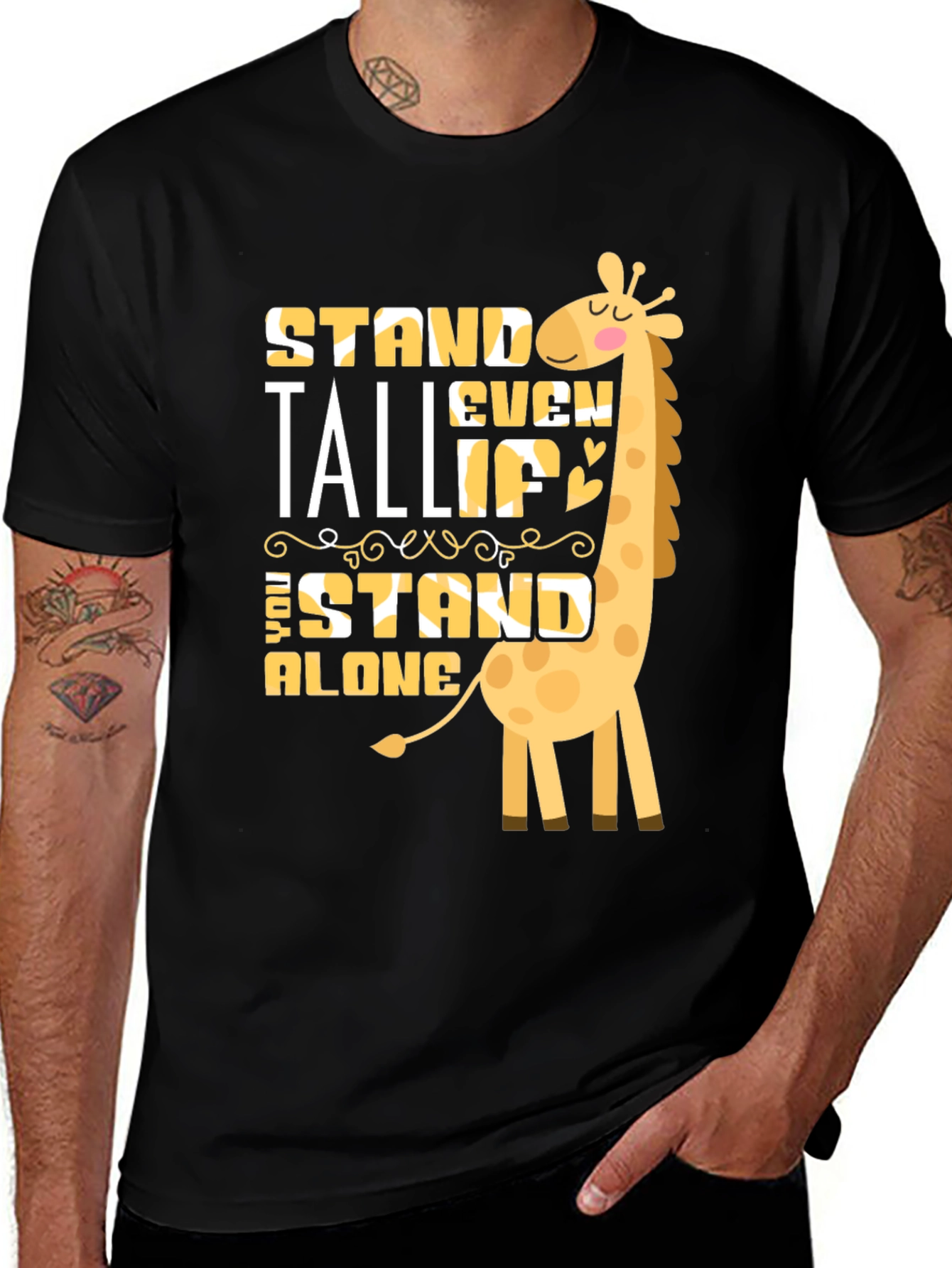 Variant 17 of Stand Tall Giraffe Graphic T-Shirt