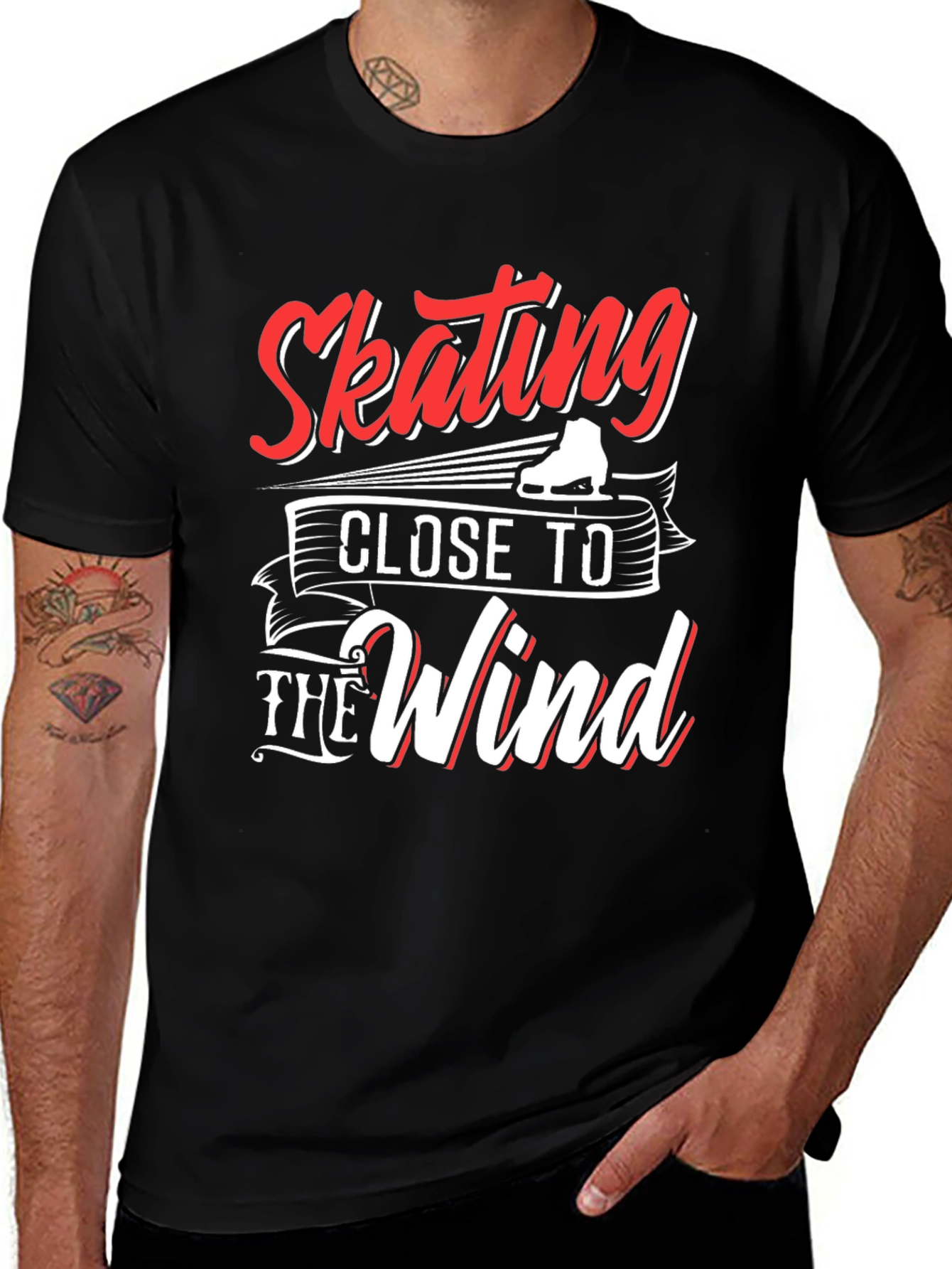 Skating Close to the Wind Graphic Tee
