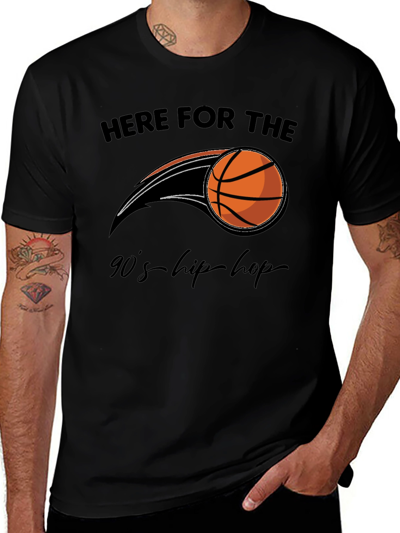 Variant 19 of 90's Hip-Hop Basketball Graphic T-Shirt