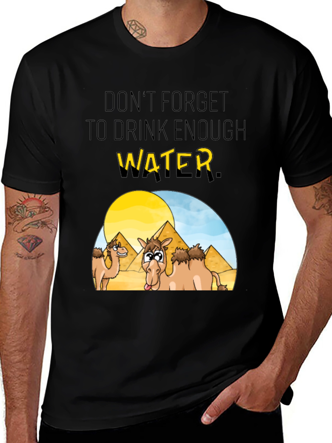 Variant 5 of Drink Enough Water Camel T-Shirt