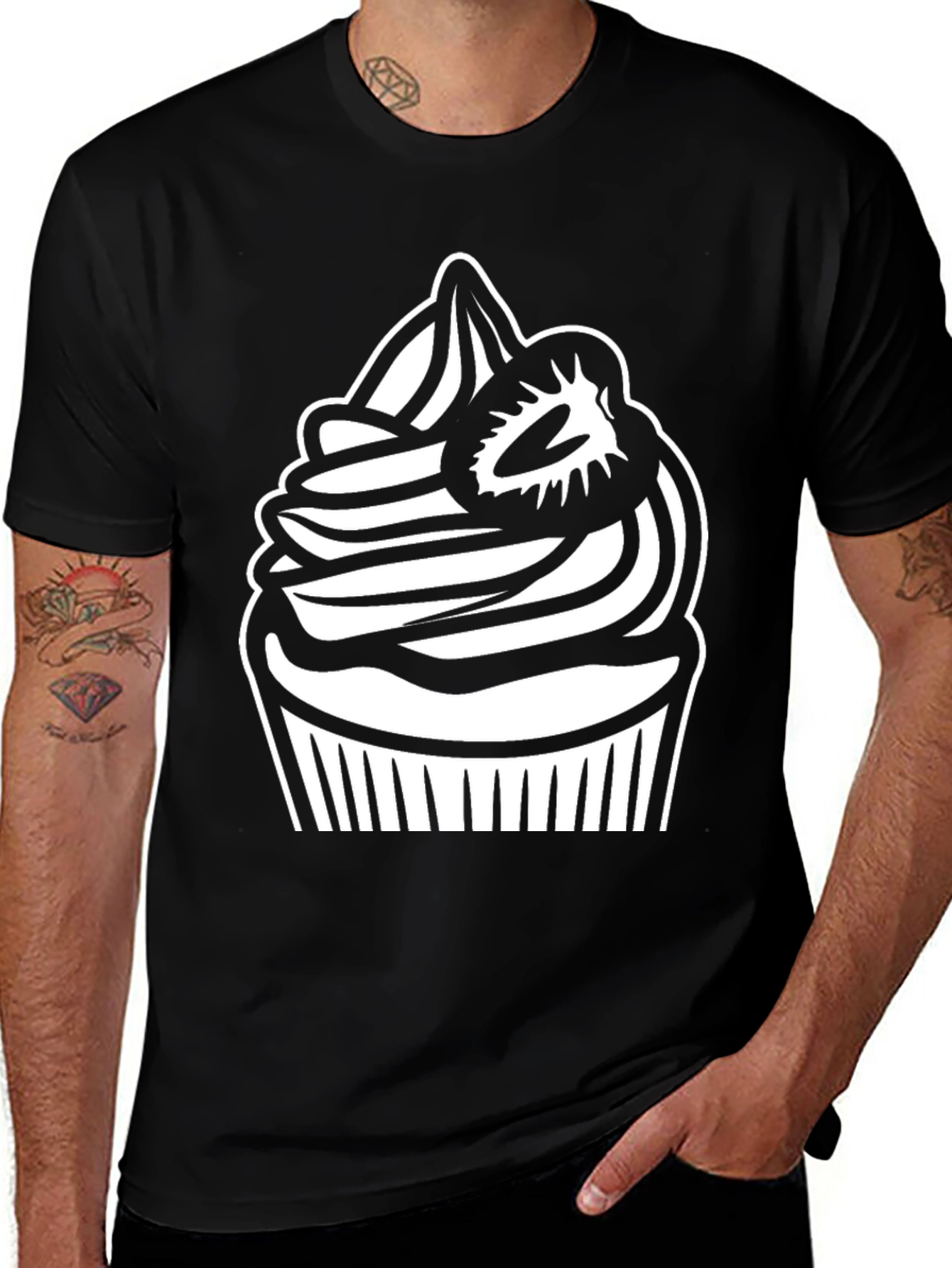 Variant 15 of Cupcake Graphic T-Shirt - Sweet Treat Design