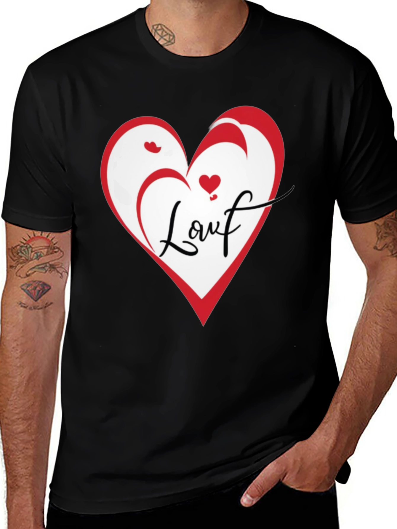 Variant 13 of Love Heart Graphic T-Shirt - Stylish Casual Tee