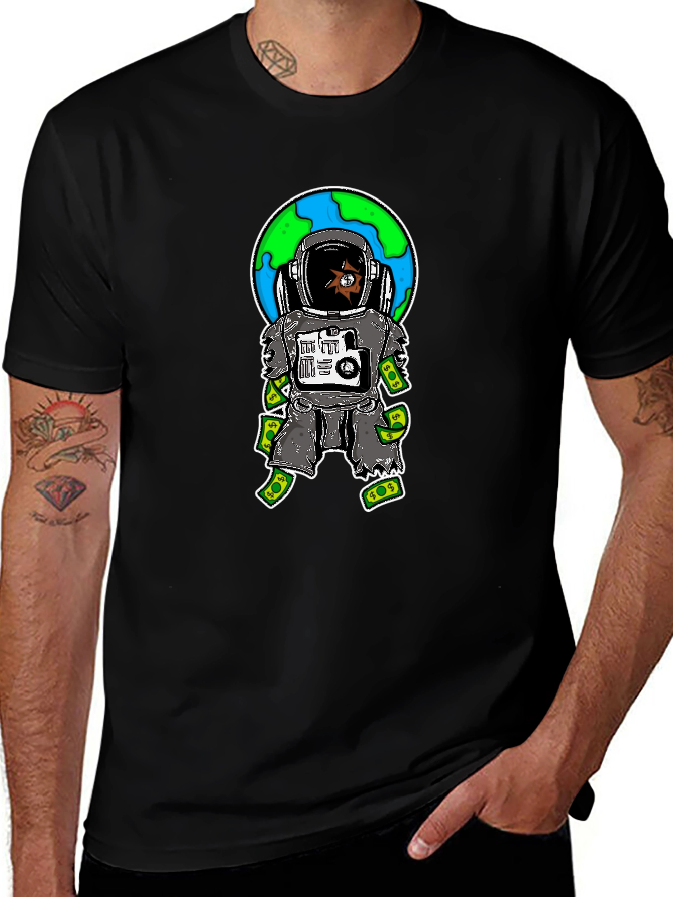 Variant 18 of Astronaut Money Graphic Tee