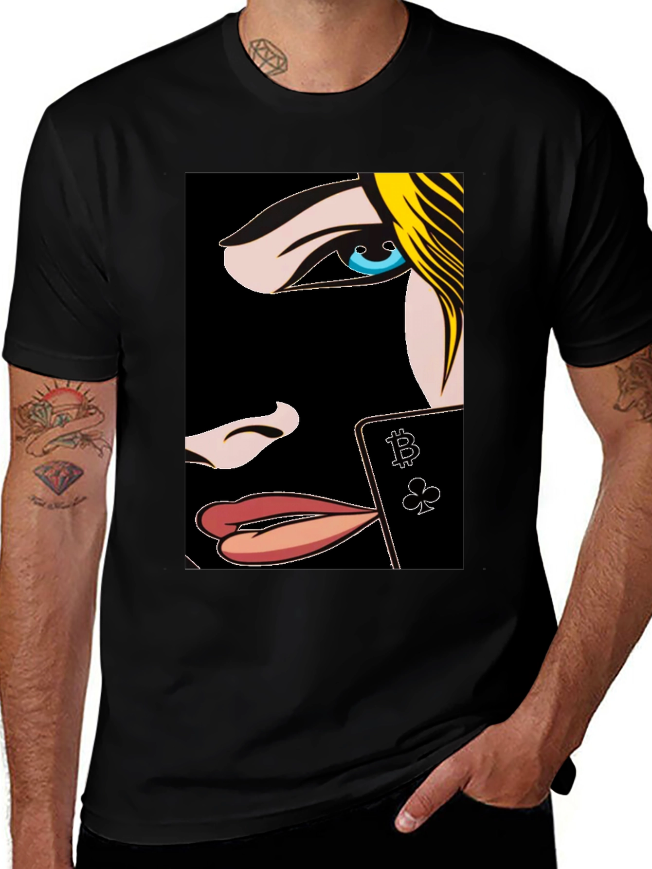 Bitcoin & Clubs T-Shirt - Stylish Crypto Tee