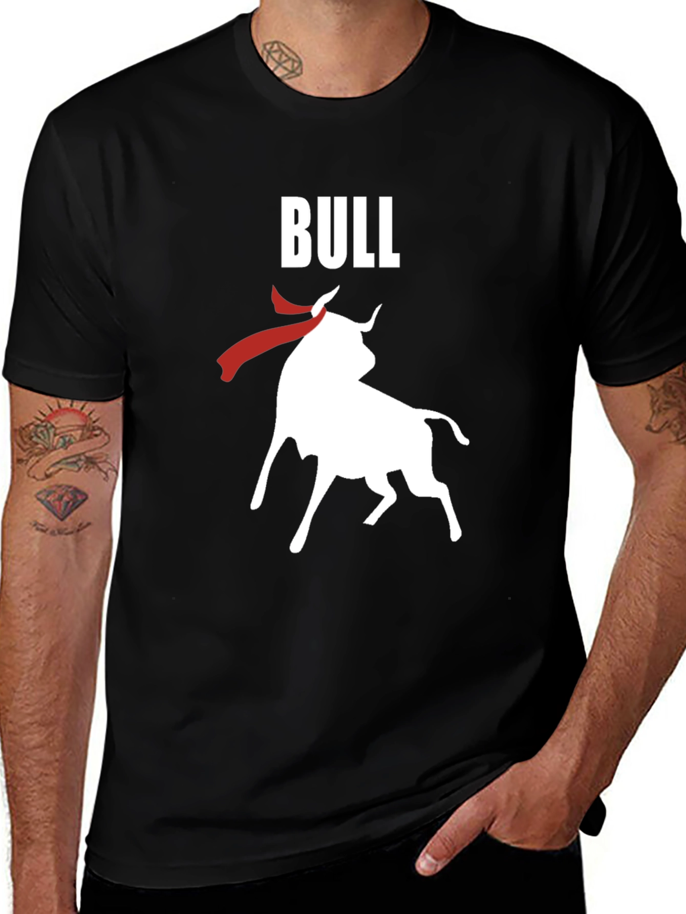 Variant 18 of Bull Graphic T-Shirt - Bold Animal Design