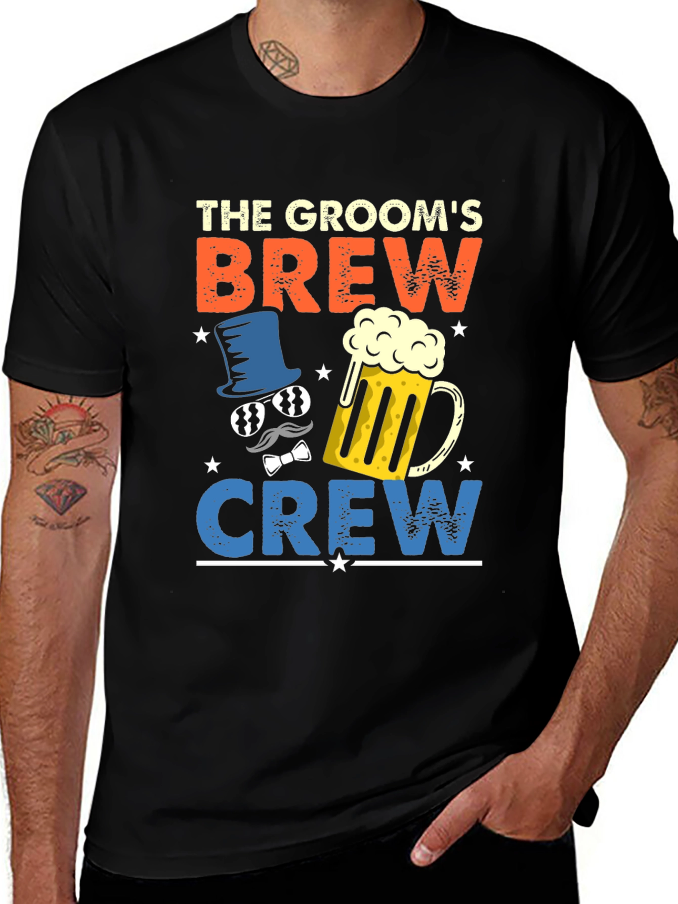 Variant 14 of Groom's Brew Crew T-Shirt - Bachelor Party Tee