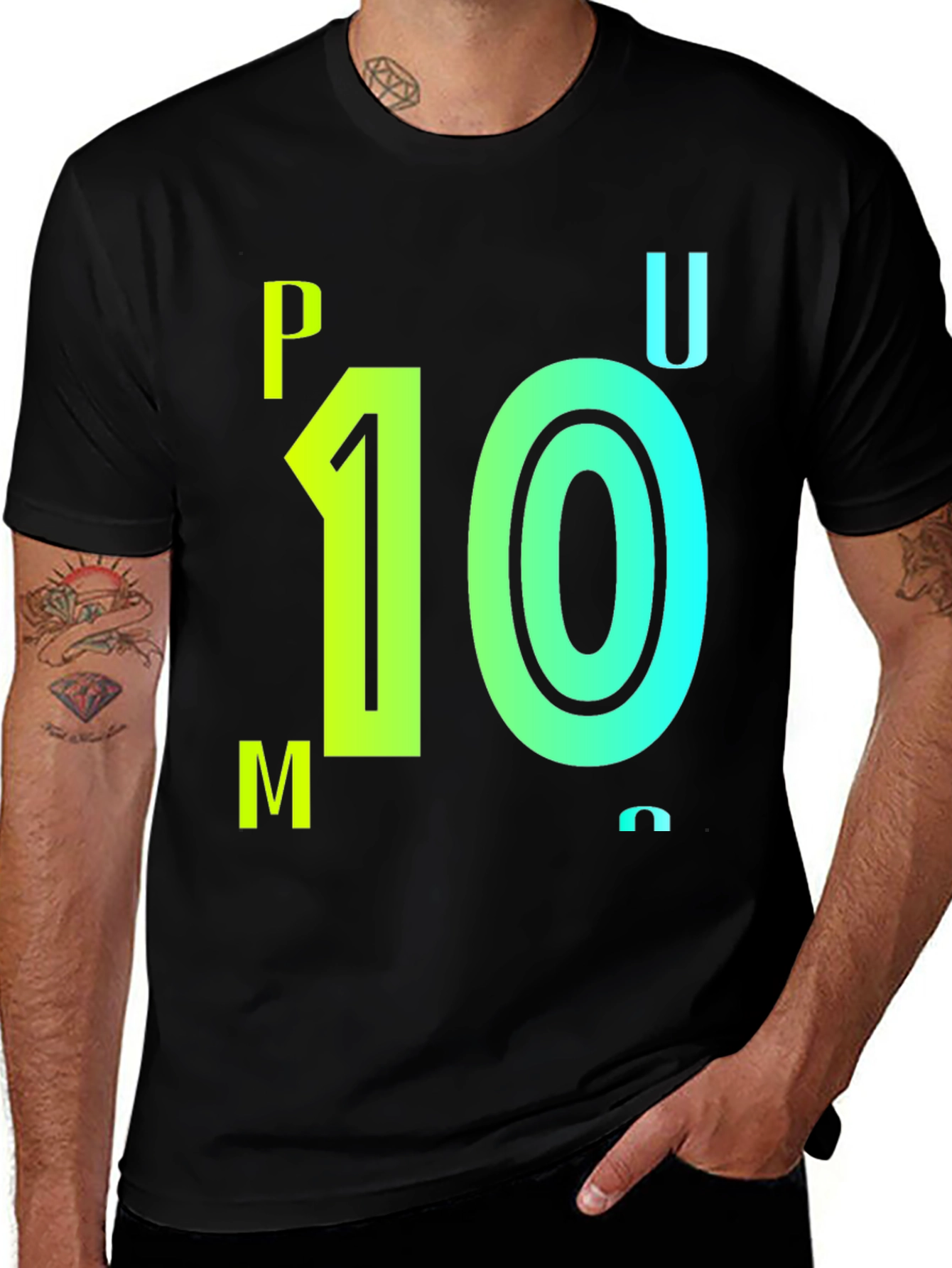 Variant 13 of PUMU 10 Black Graphic T-Shirt