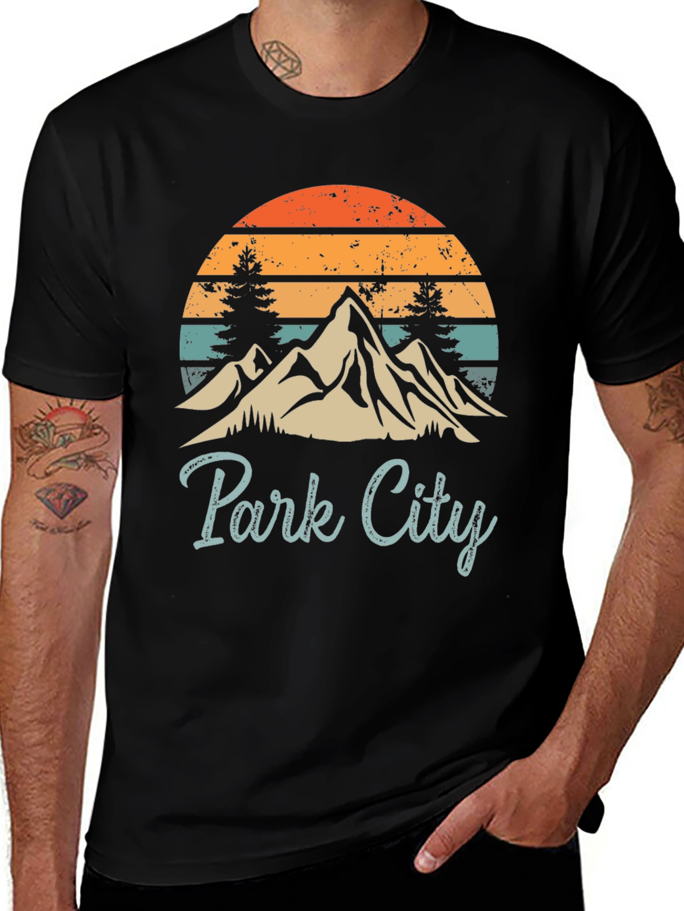 Variant 18 of Retro Park City Mountain Graphic Tee