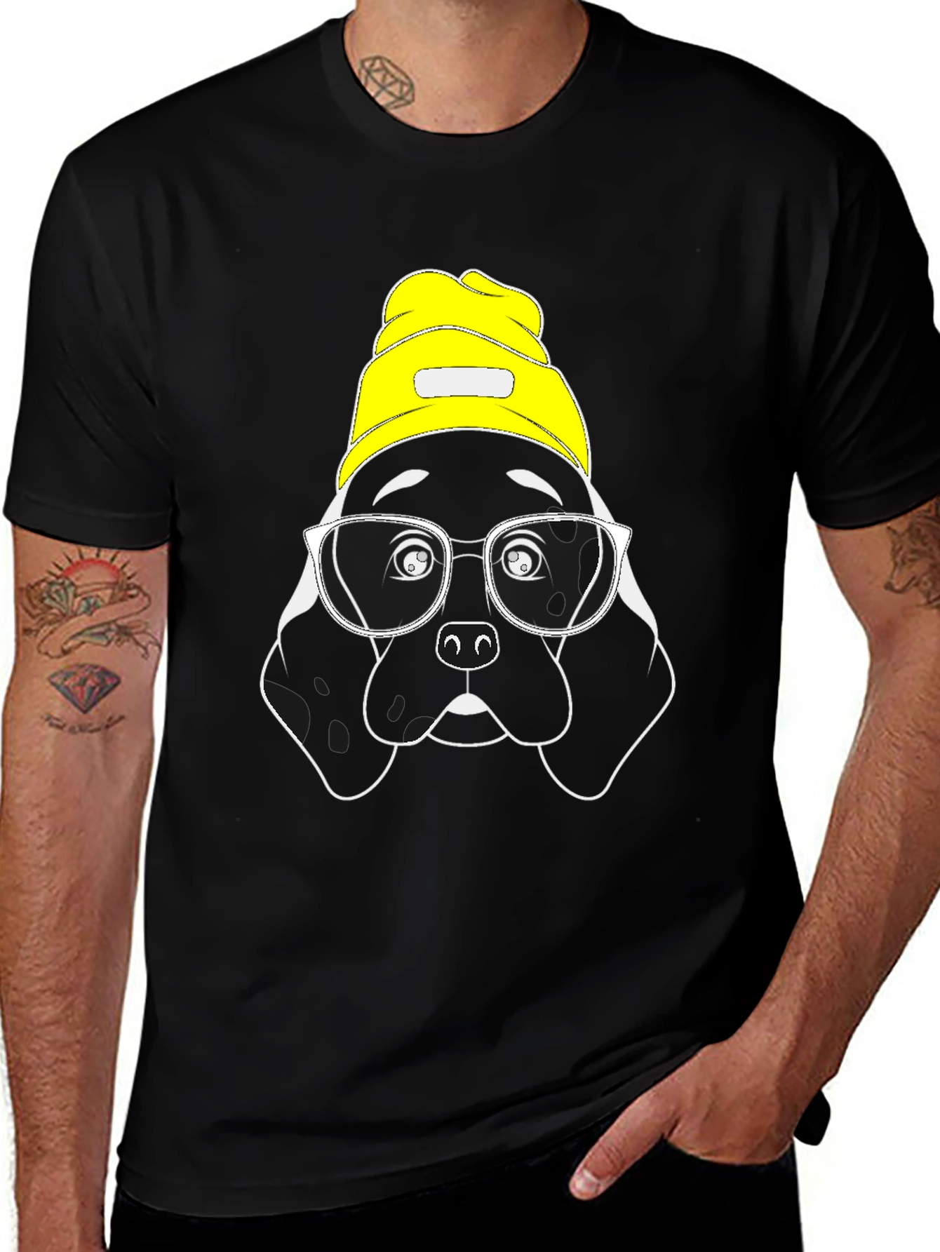Variant 19 of Dog with Glasses & Beanie T-Shirt