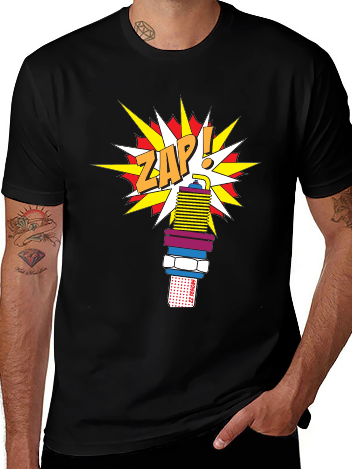 Variant 16 of Zap Spark Plug T-Shirt - Cool Graphic Tee