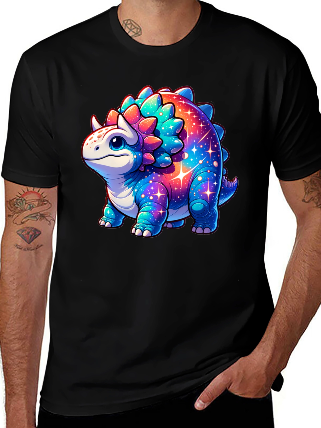 Variant 2 of Cosmic Dino Graphic Tee - Fun & Stylish!
