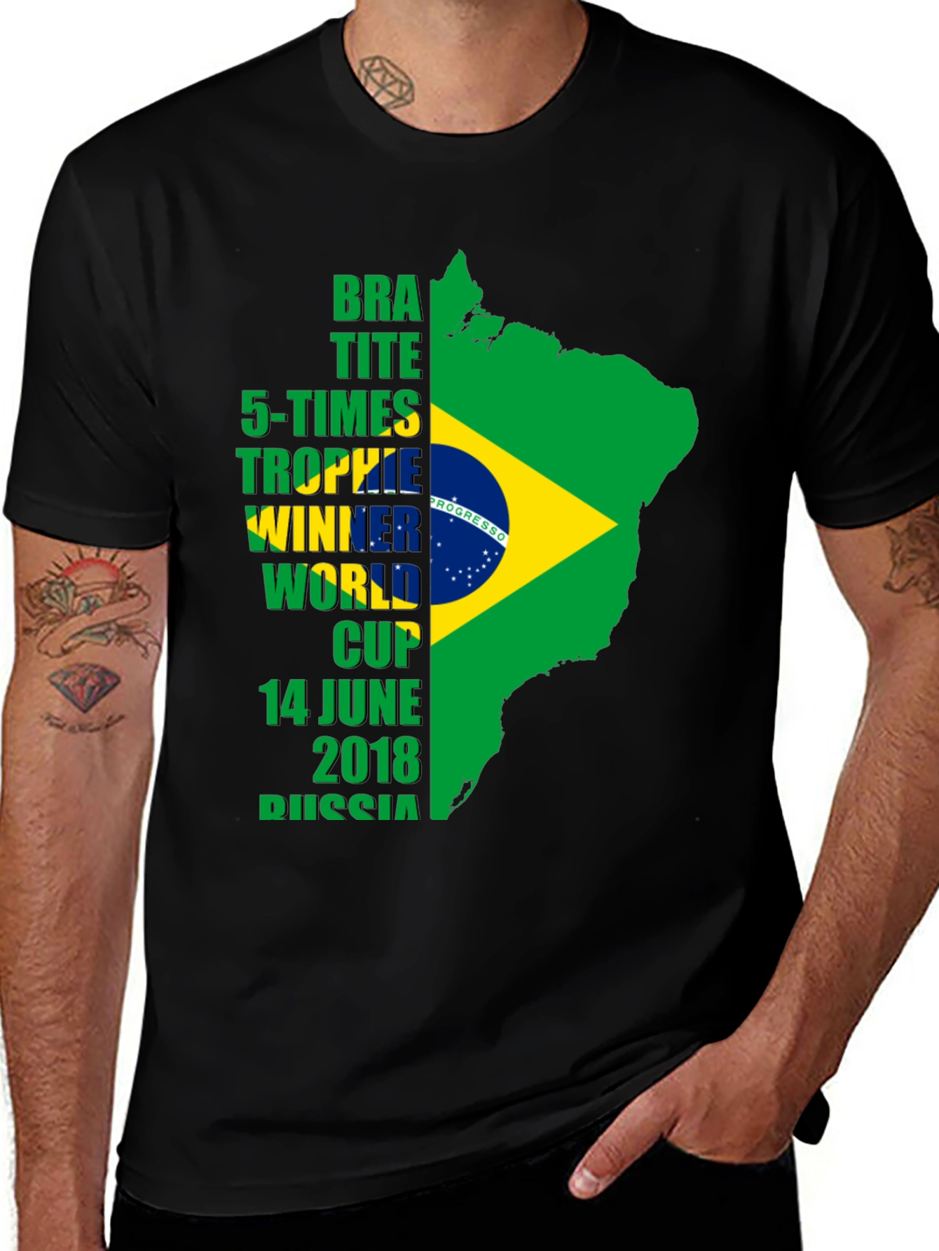 Brazil Soccer T-Shirt: 5-Time World Cup Winner