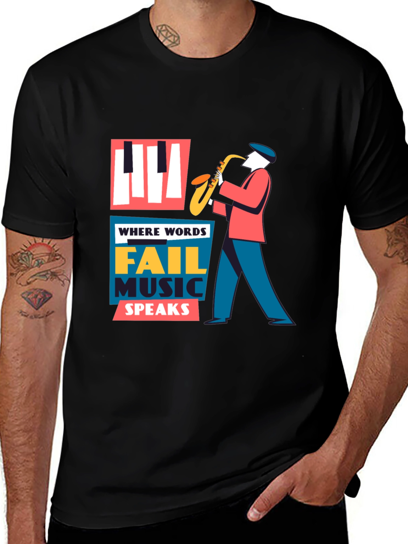 Variant 15 of Music Speaks T-Shirt