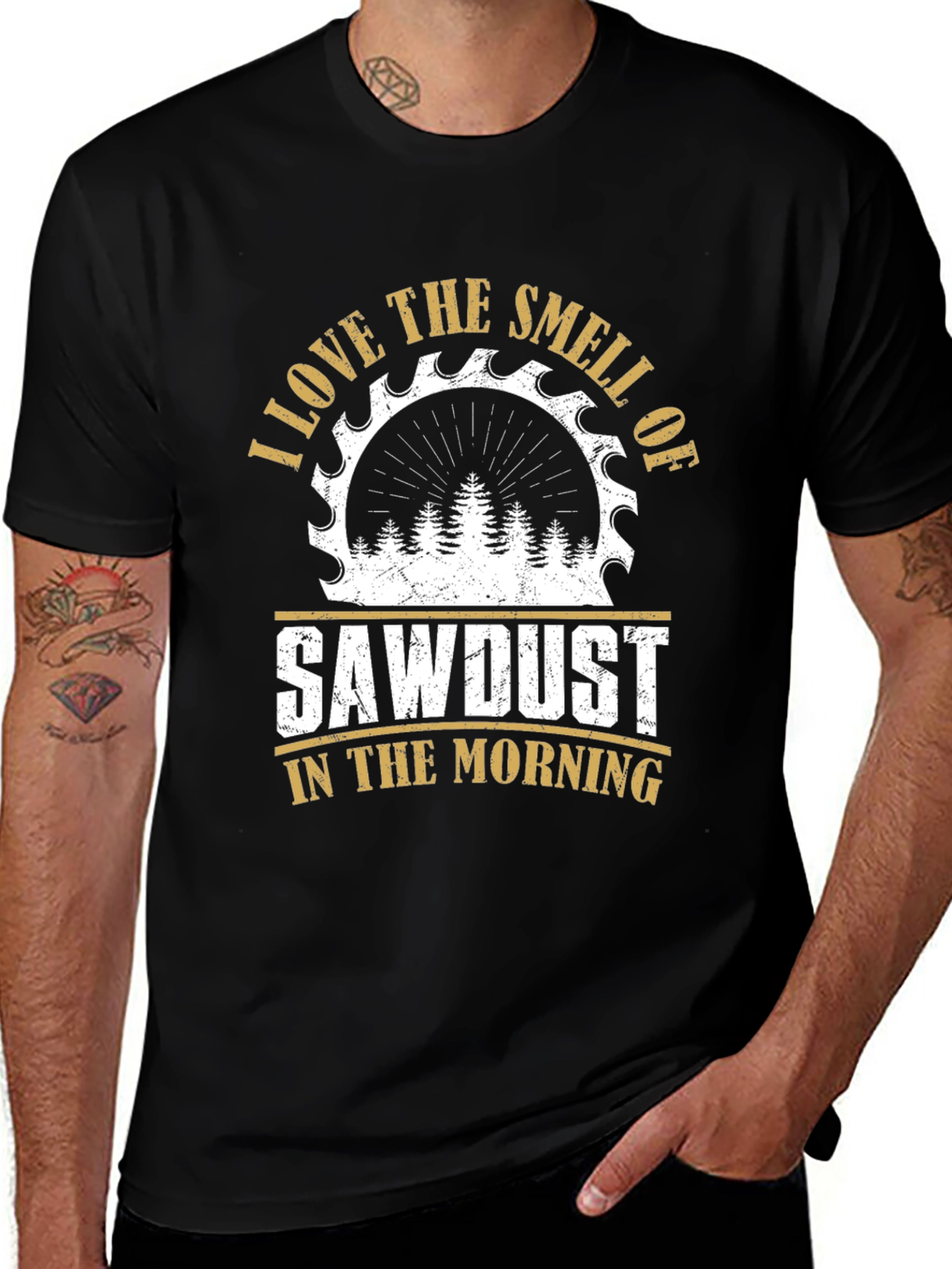 Variant 18 of Sawdust Smell T-Shirt - Woodworker Gift