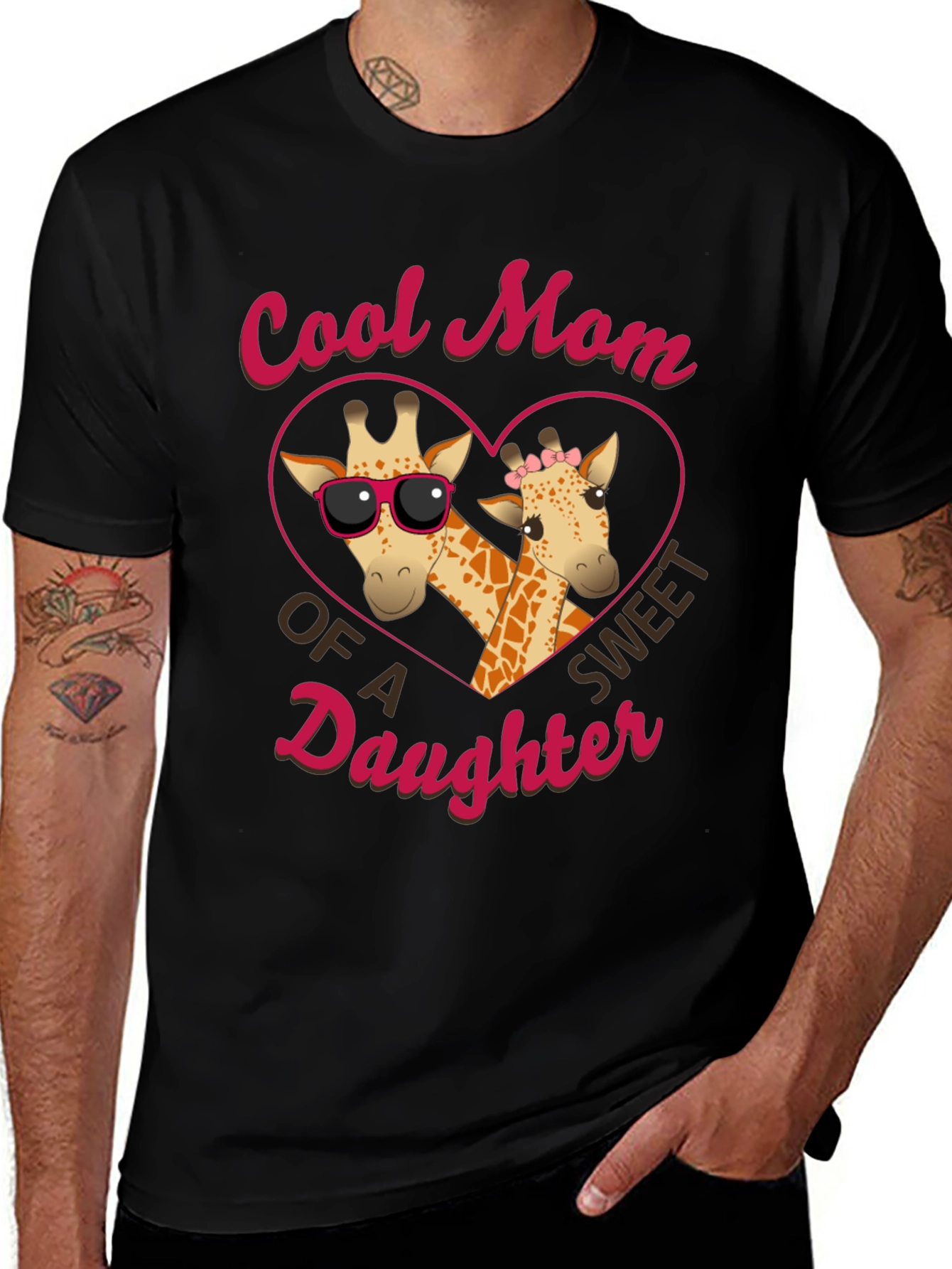 Cool Mom Giraffe Daughter T-Shirt