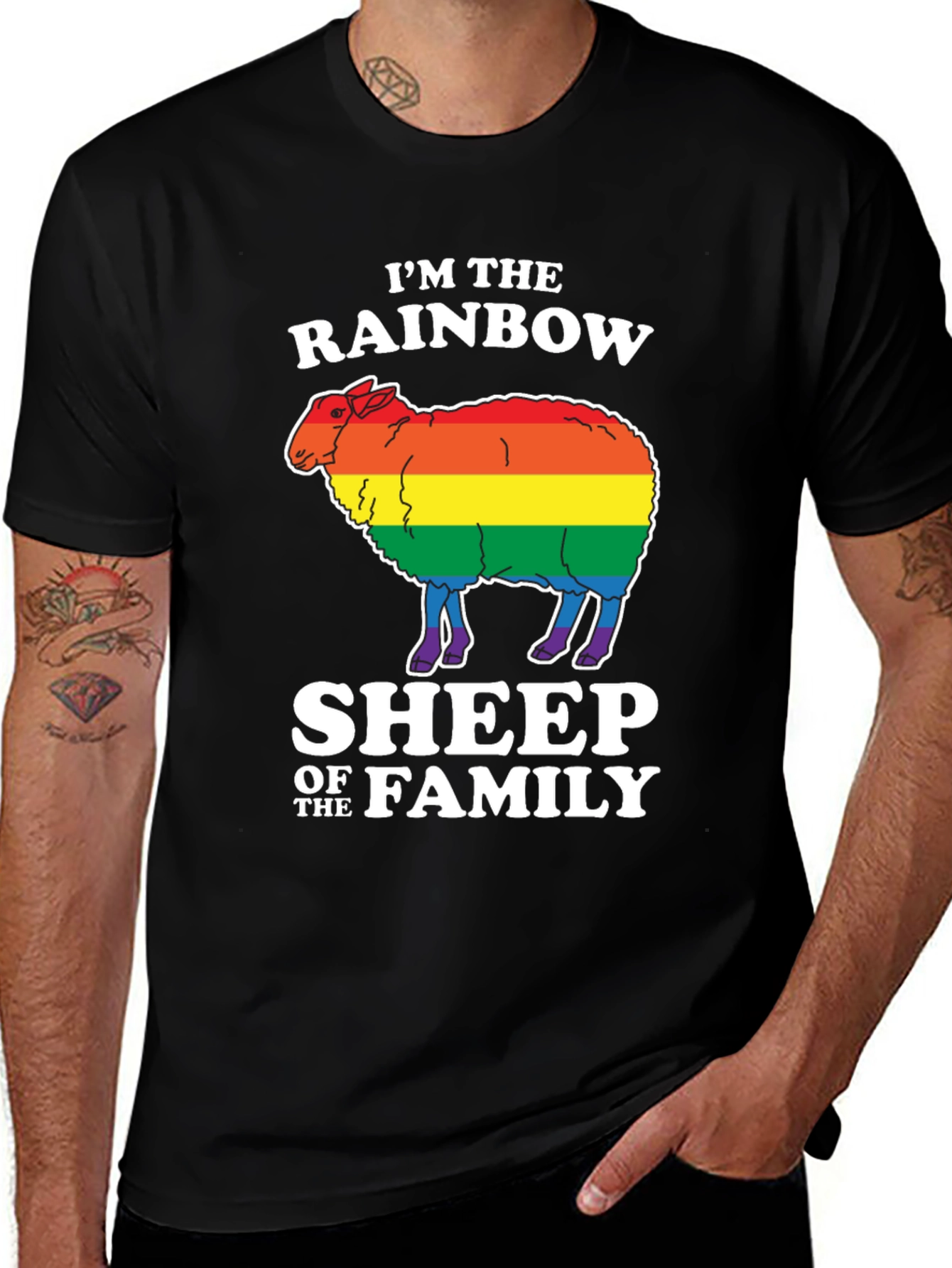 Variant 22 of Rainbow Sheep LGBTQ Pride T-Shirt