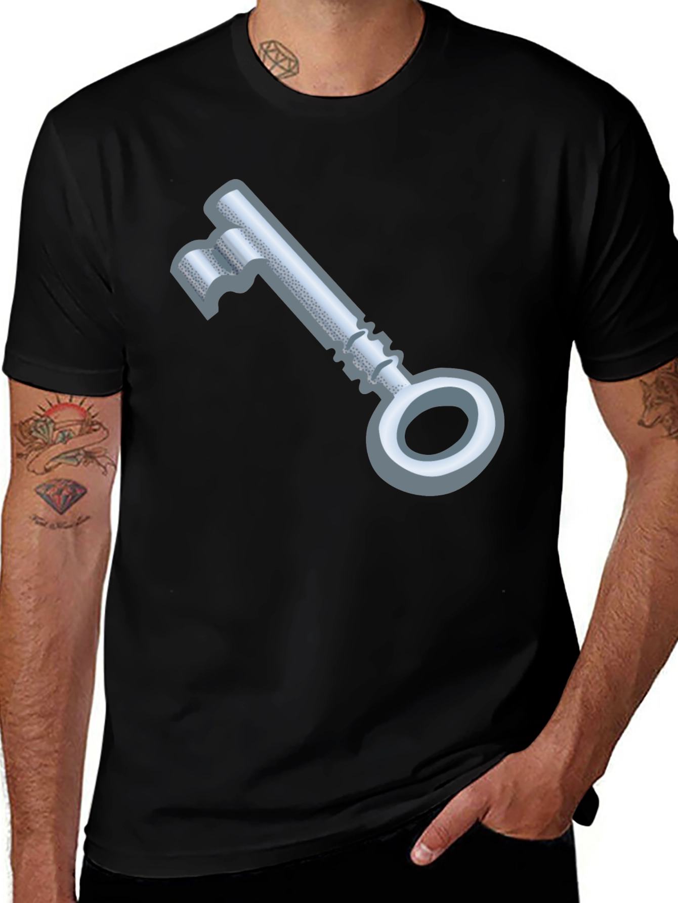 Variant 28 of Key Graphic Black T-Shirt