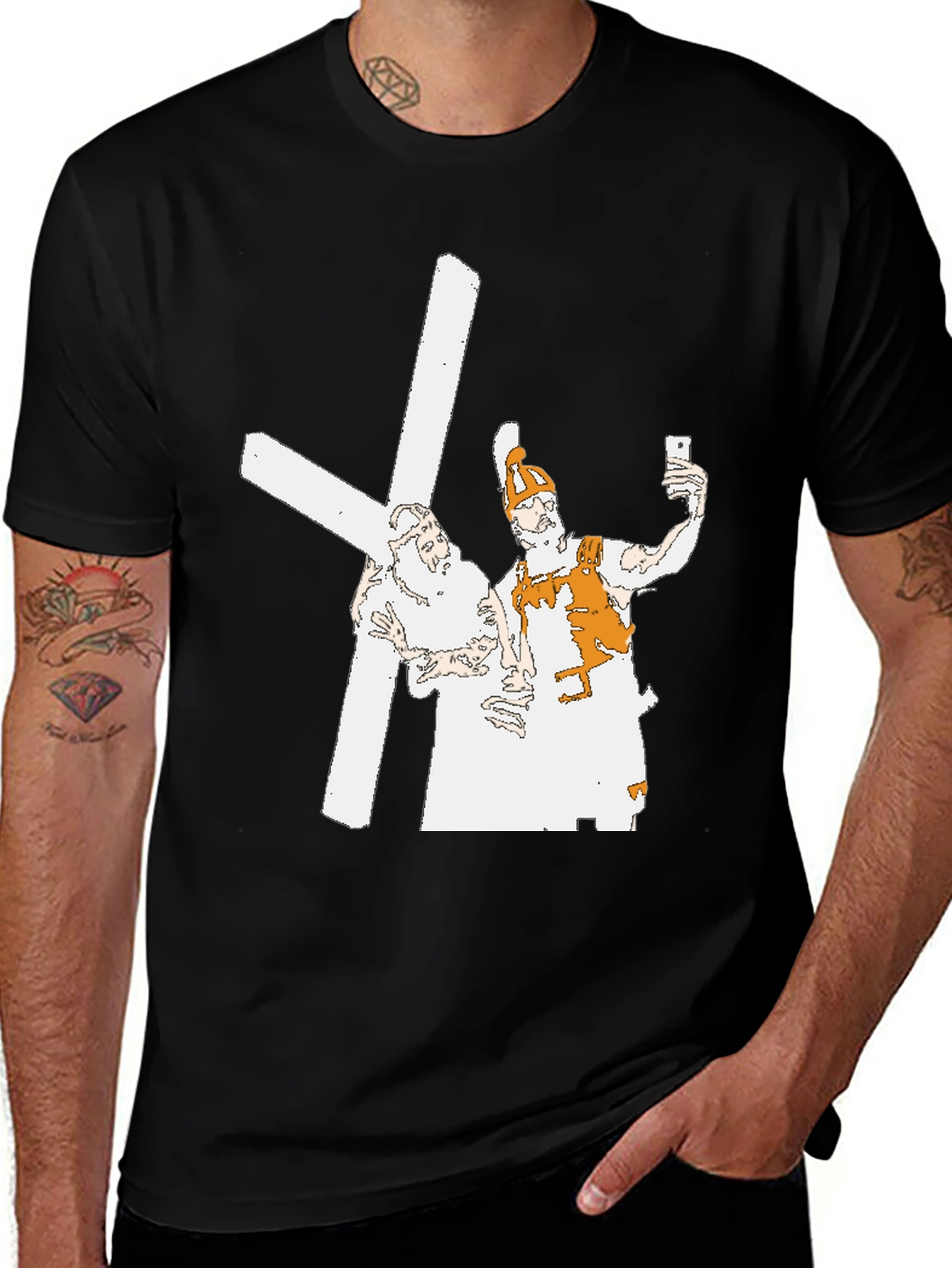 Variant 27 of Funny Selfie T-Shirt - Black