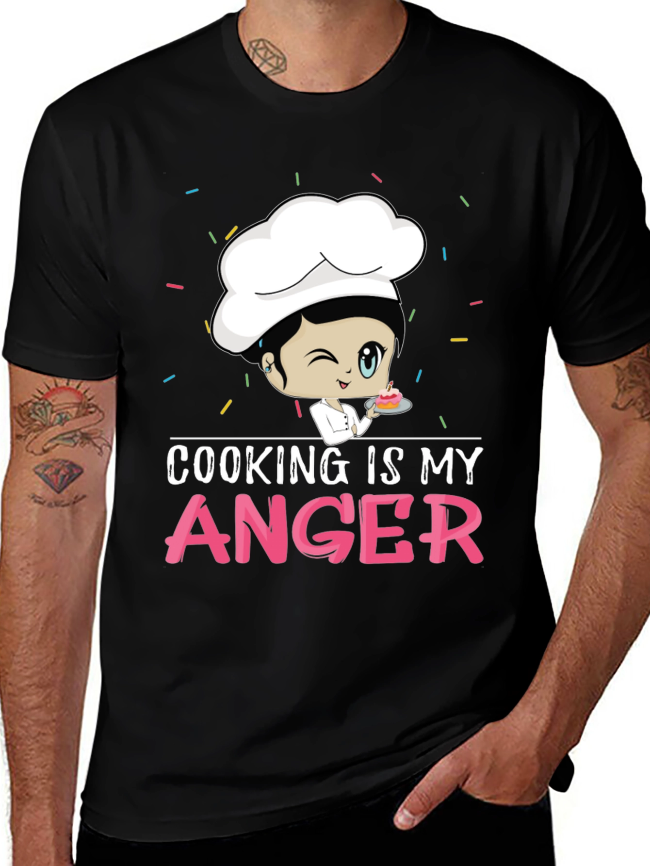 Cooking is My Anger Funny Chef T-Shirt