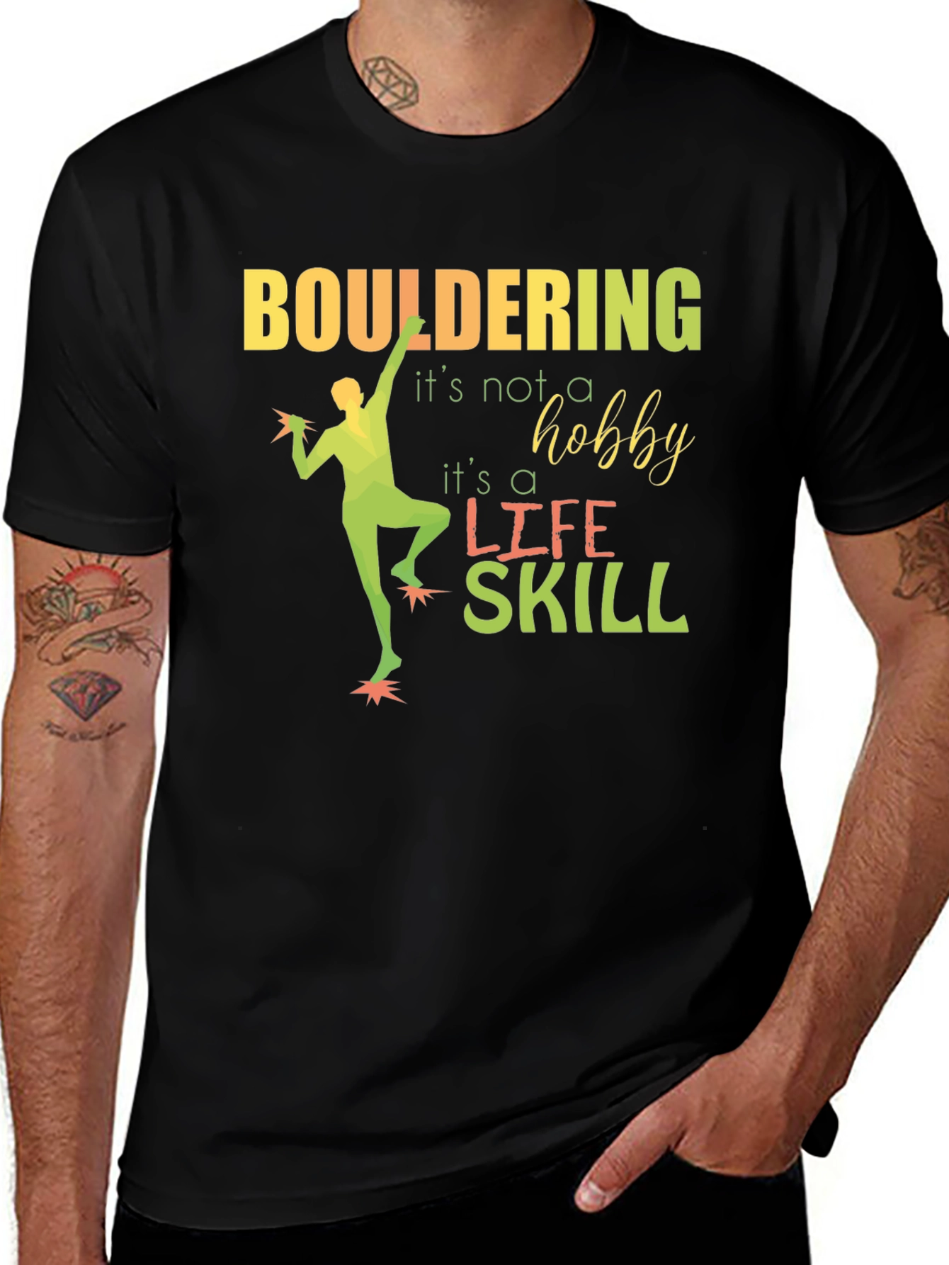 Variant 25 of Bouldering Life Skill Graphic Tee