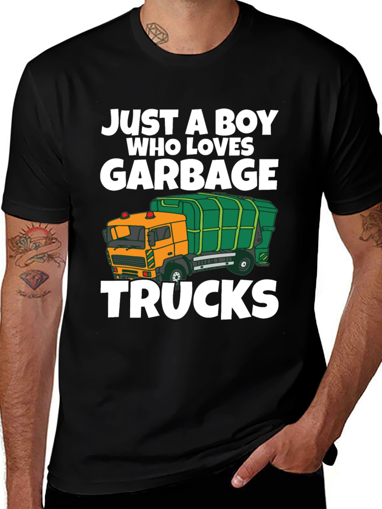 Variant 2 of Just a Boy Who Loves Garbage Trucks T-Shirt