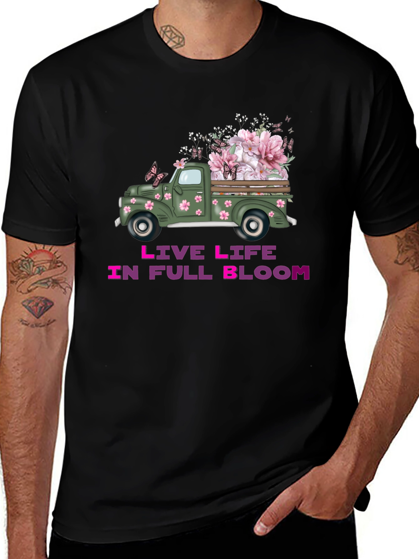 Variant 23 of Live Life In Full Bloom Graphic T-Shirt