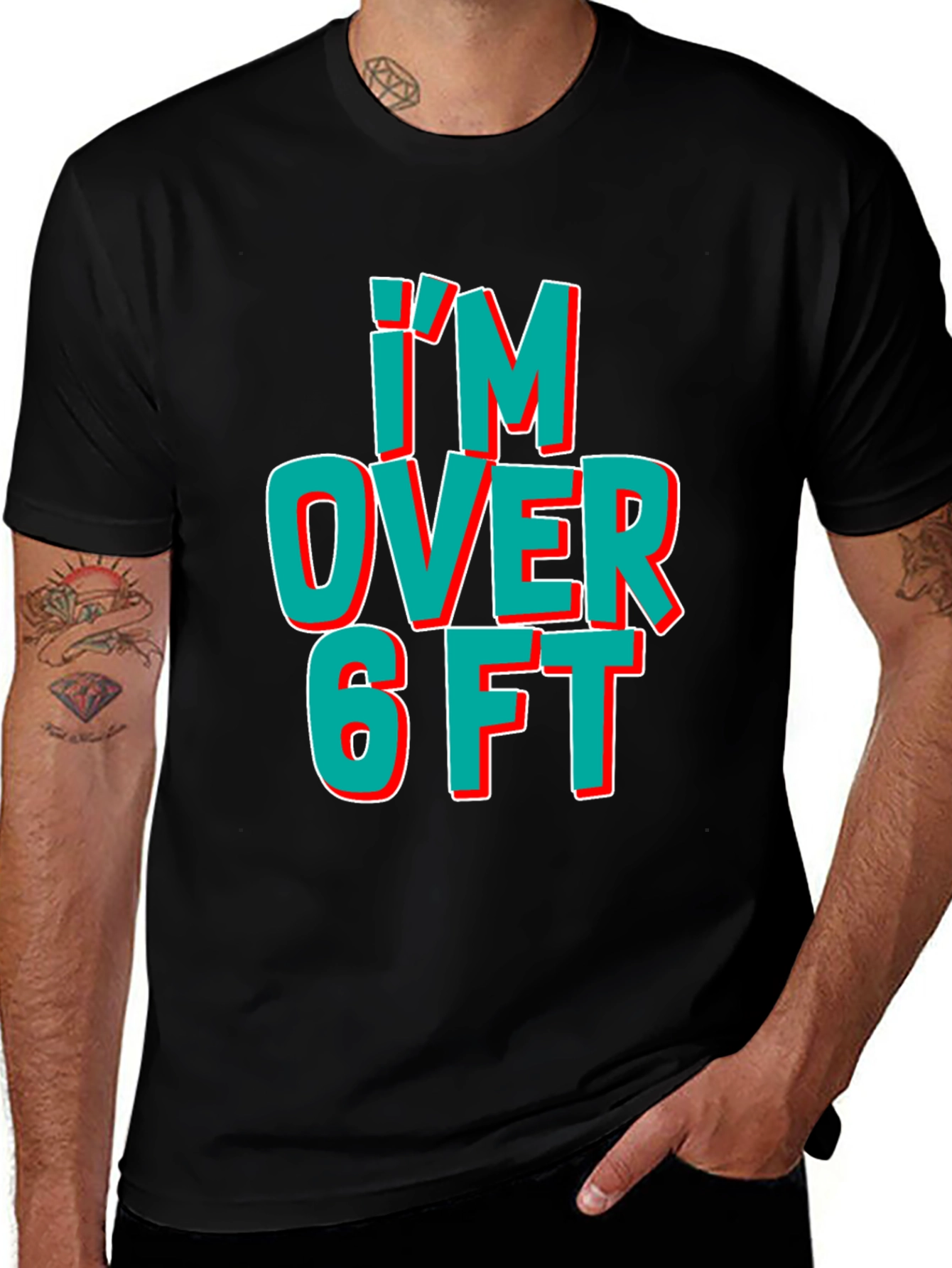 Variant 23 of I'm Over 6 FT T-Shirt Funny Height Tee
