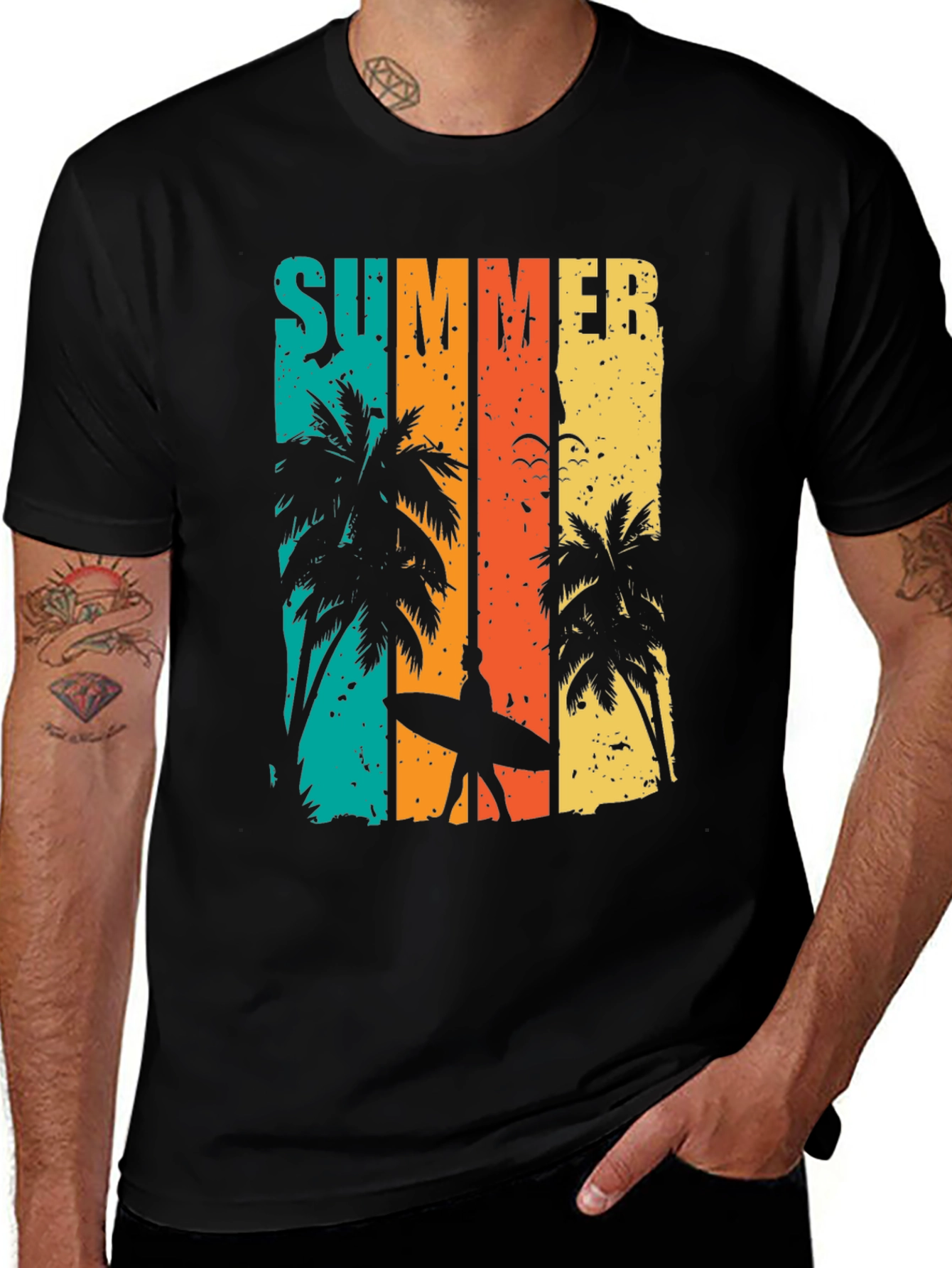 Variant 10 of Retro Summer Beach Graphic T-Shirt