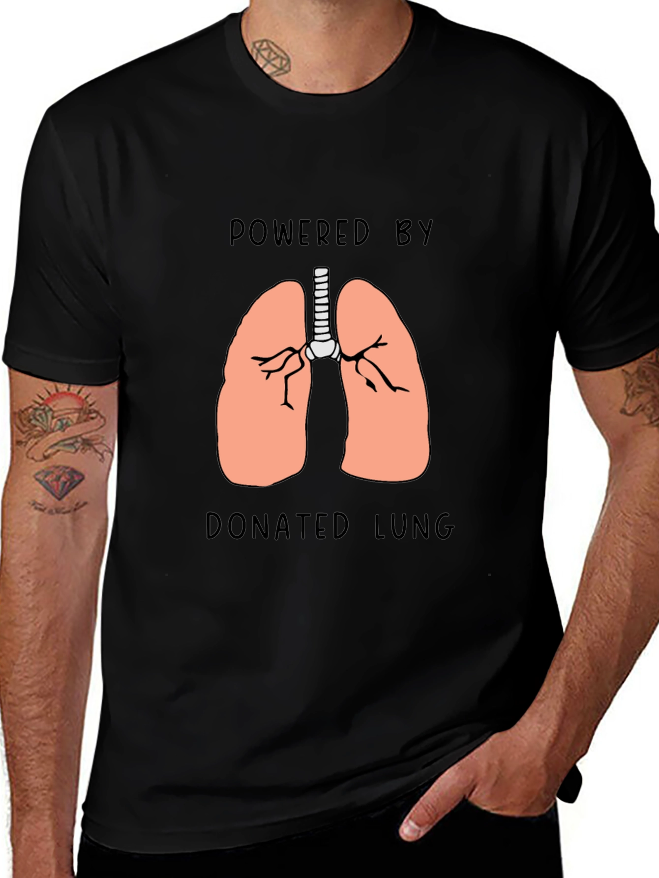 Variant 15 of Donated Lung T-Shirt - Organ Recipient Gift