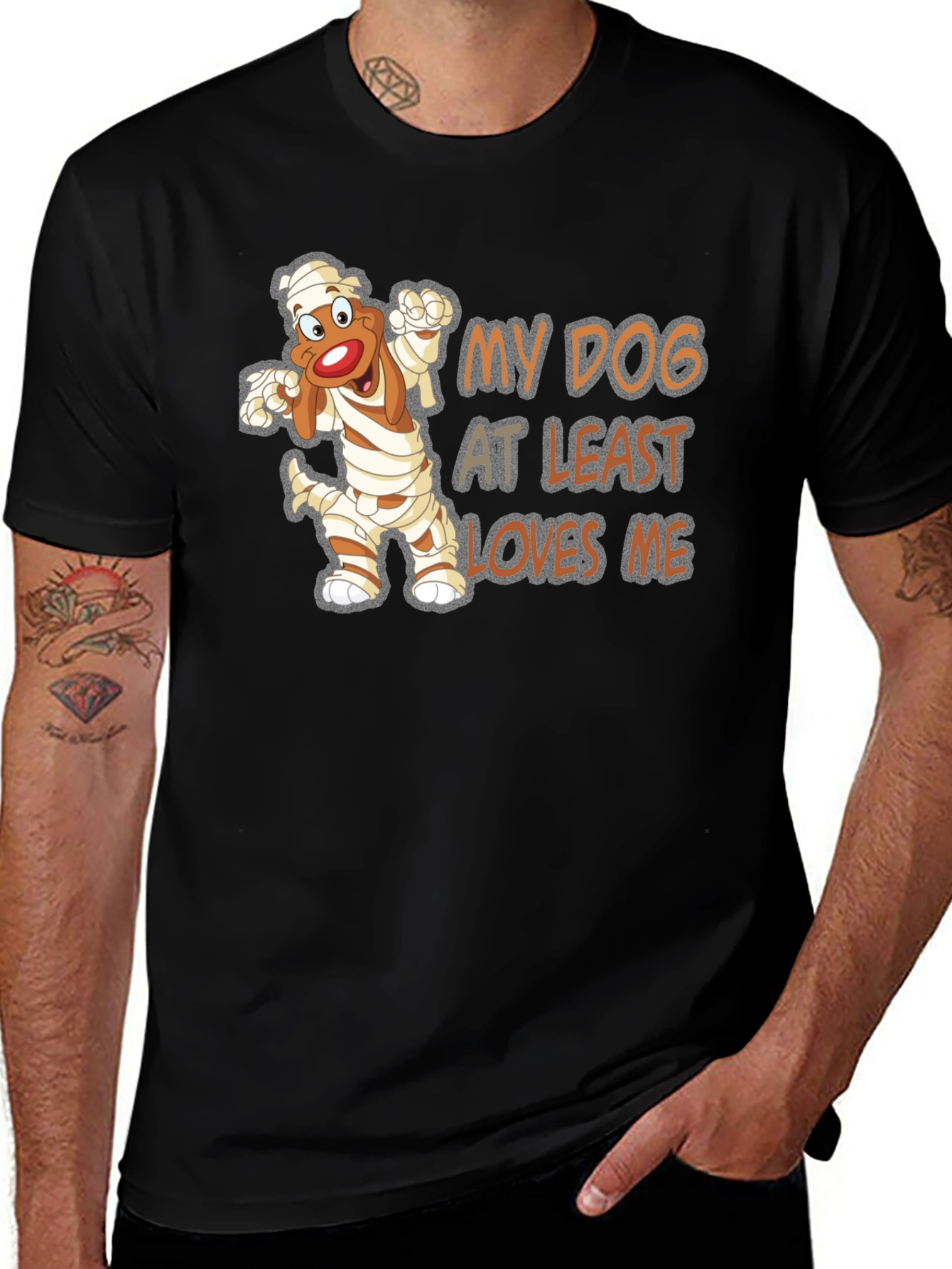 Variant 23 of Funny Dog Mummy T-Shirt: My Dog Loves Me