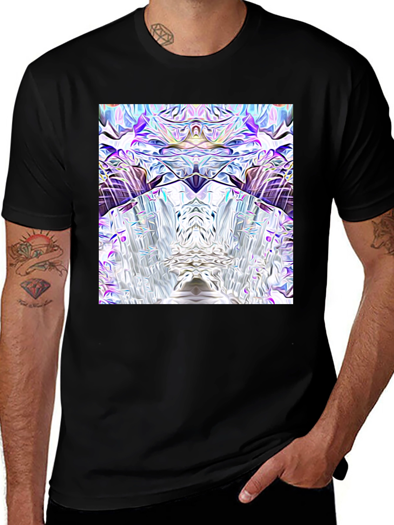 Variant 5 of Abstract Art Black T-Shirt