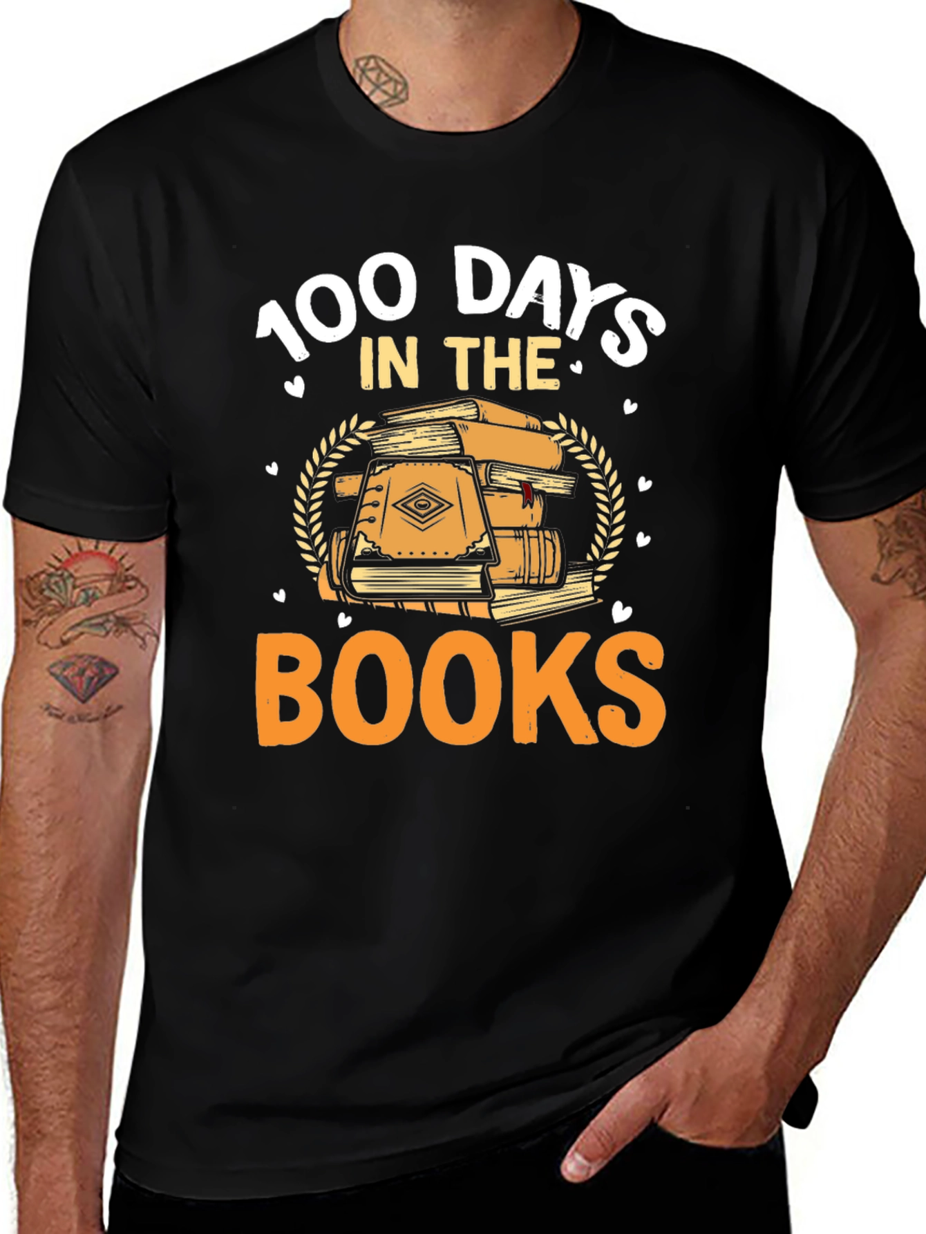 Variant 20 of 100 Days in the Books Black Graphic Tee