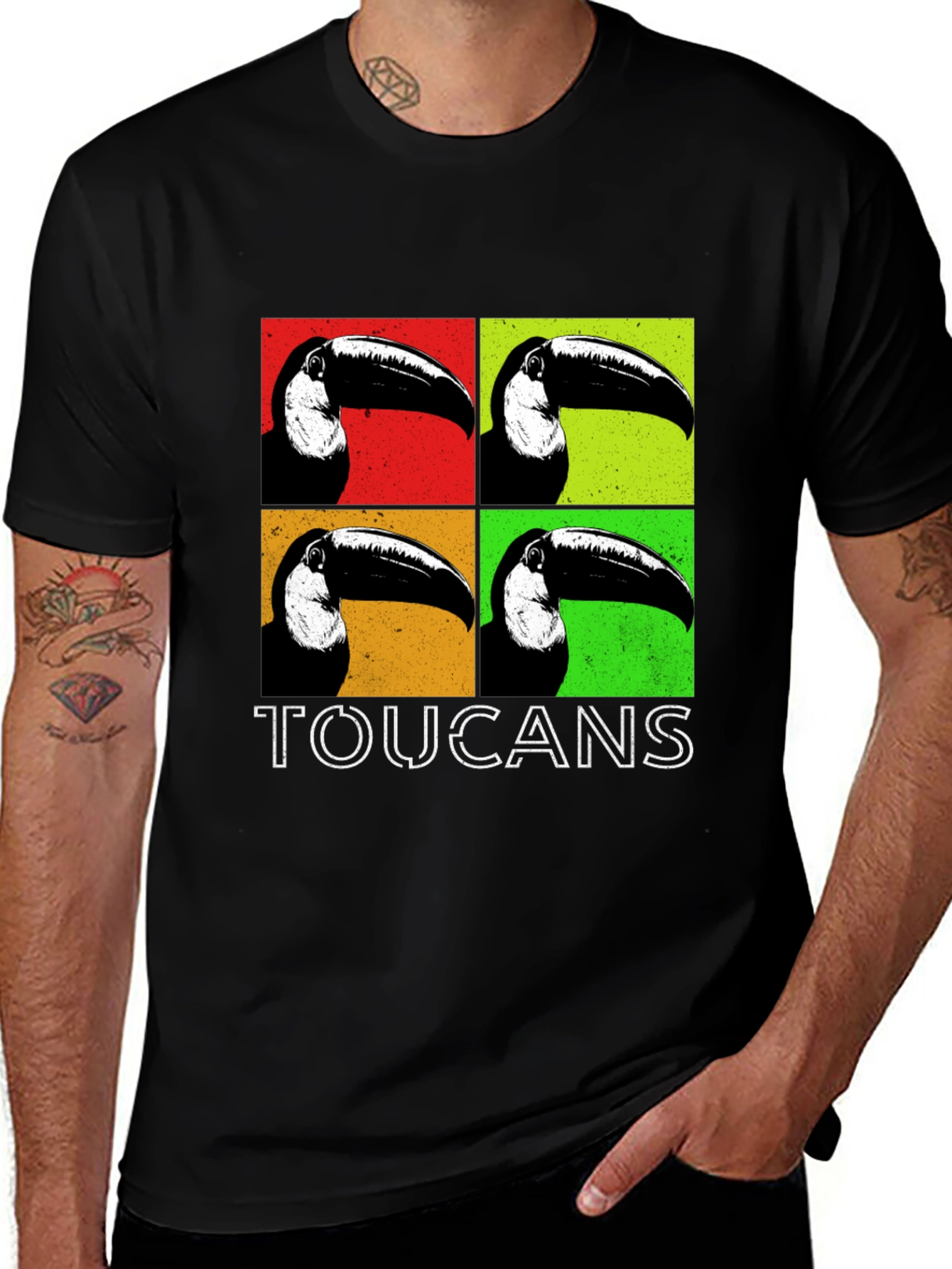 Variant 29 of Toucan Pop Art Graphic Tee - Cool Bird Lover's Shirt