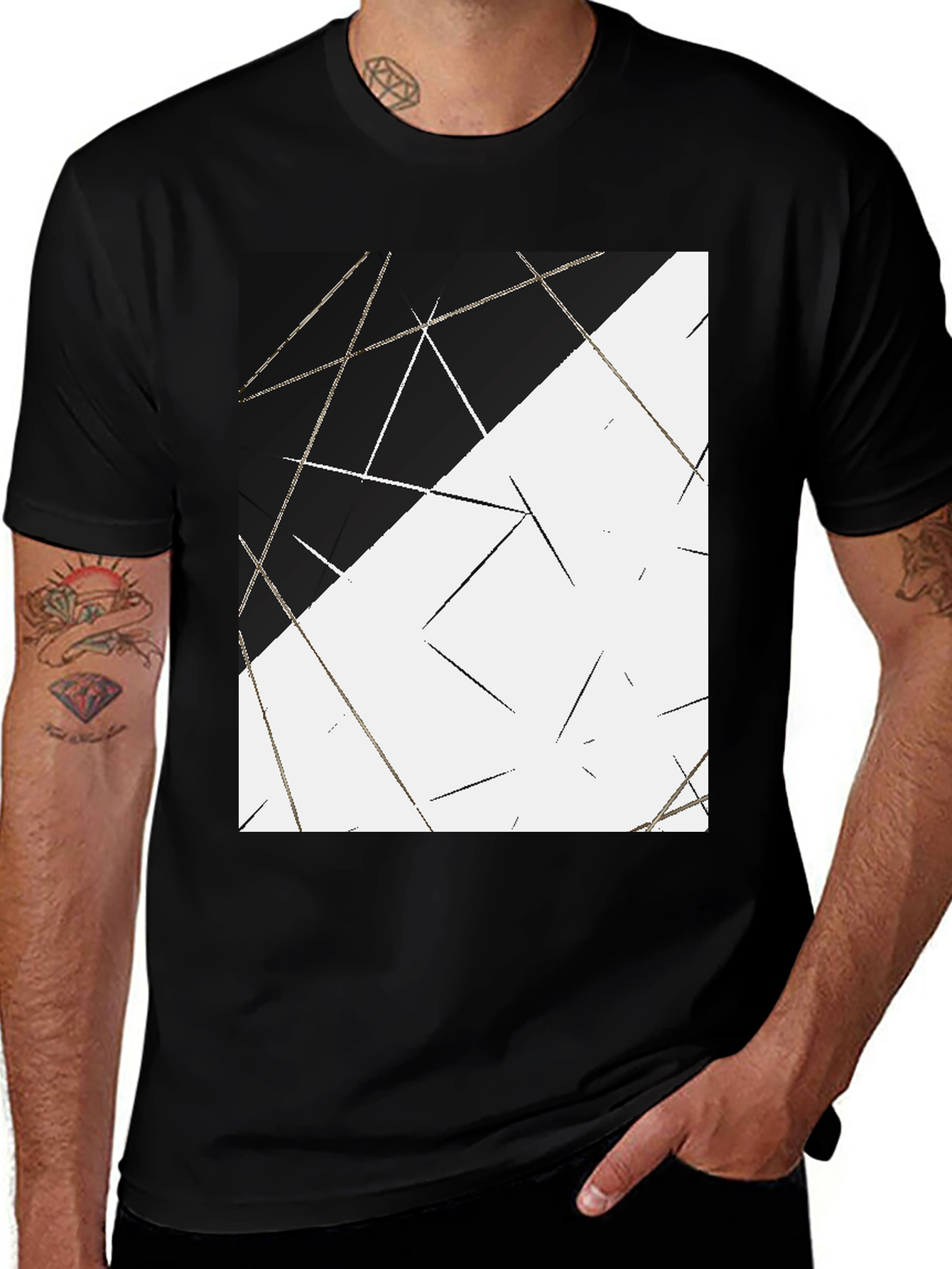 Abstract Geometric Print T-Shirt