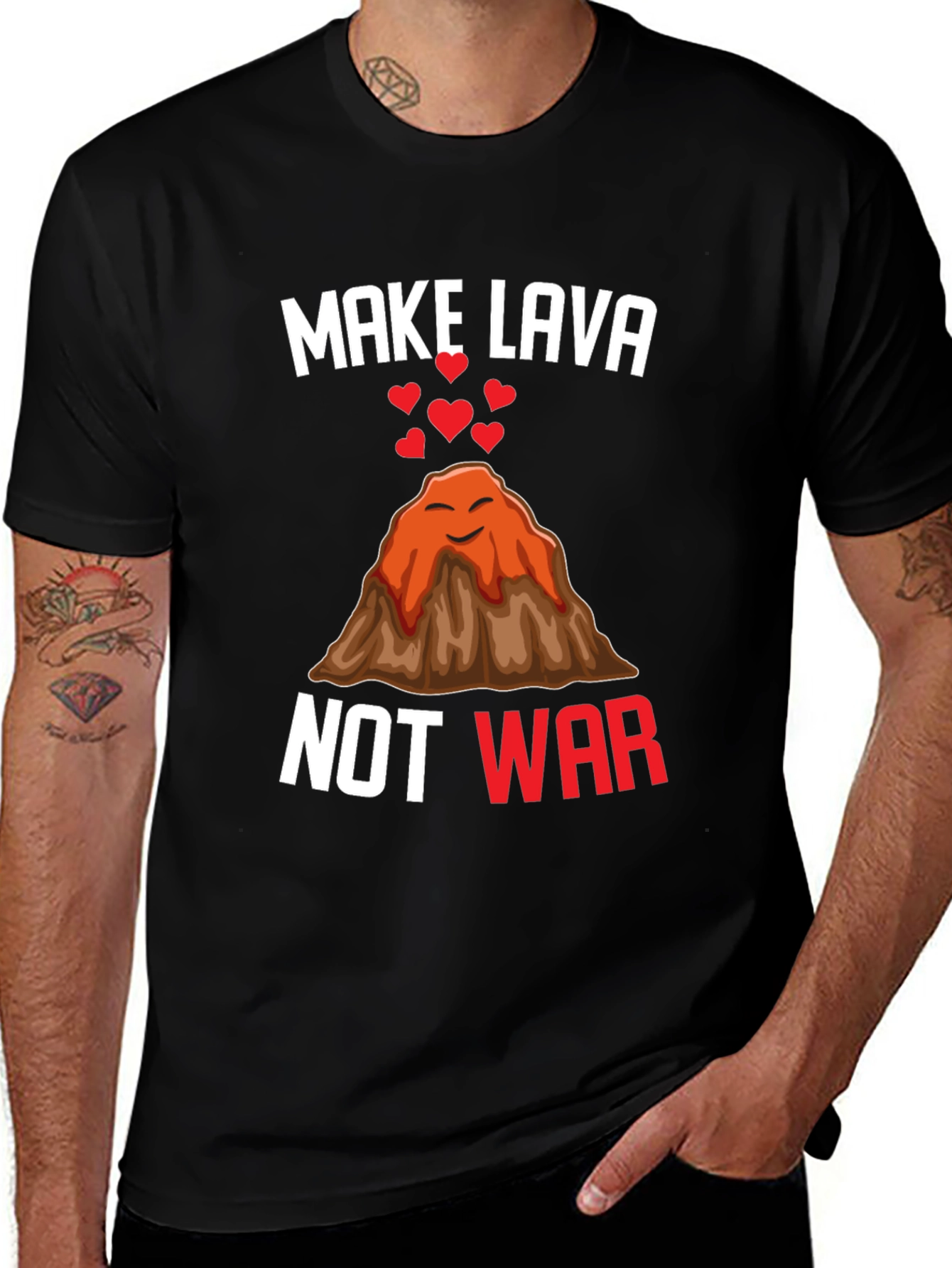 Variant 6 of Make Lava Not War Graphic Tee
