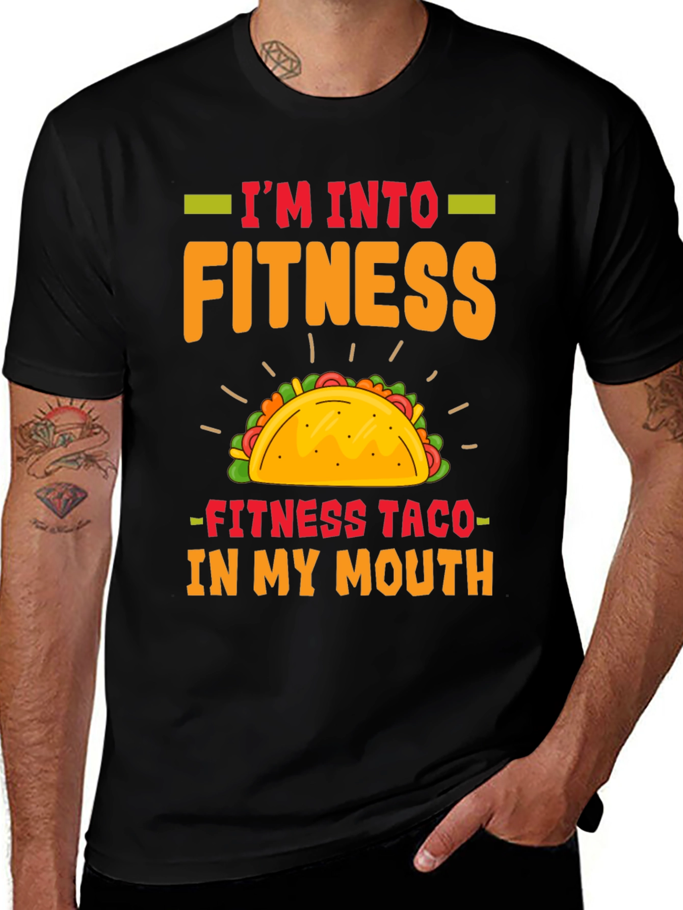 Variant 12 of Fitness Taco Graphic Tee - I'm Into Fitness