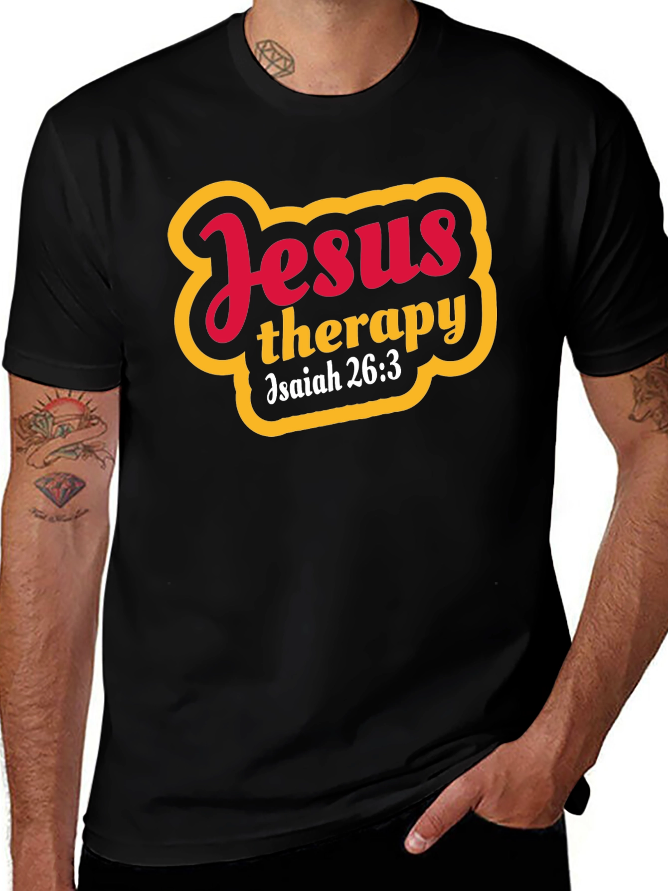 Jesus Therapy Isaiah 26:3 Graphic T-Shirt