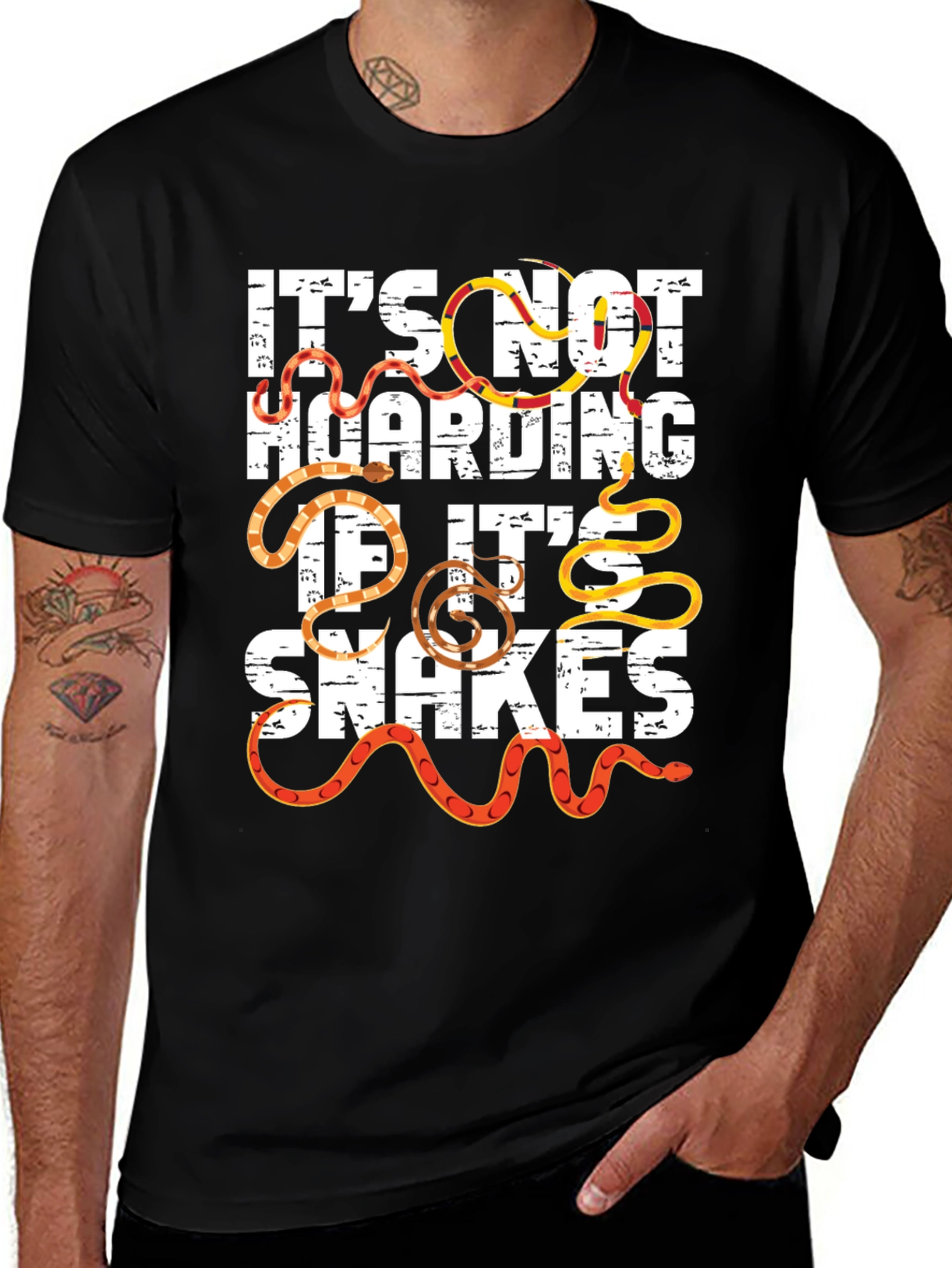 Variant 22 of It's Not Hoarding If It's Snakes Funny T-Shirt