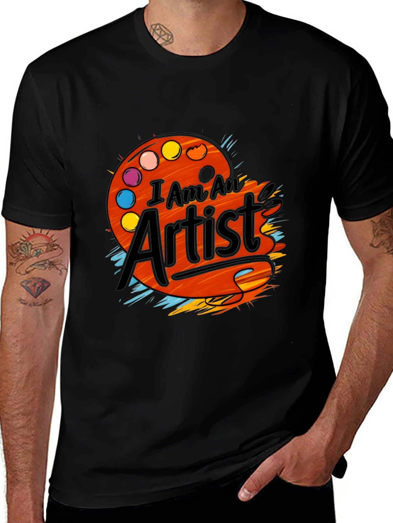 Variant 10 of I Am An Artist T-Shirt - Painter Palette Graphic Tee