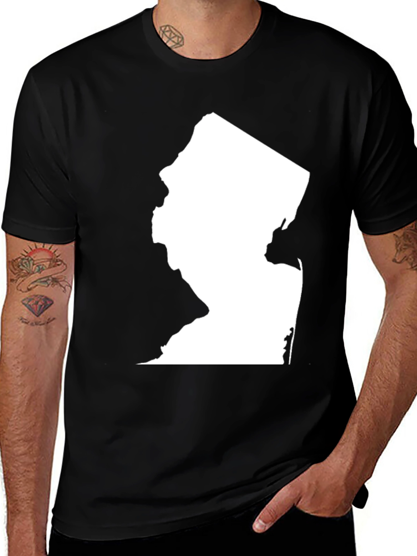 New Jersey State Map Graphic T-Shirt