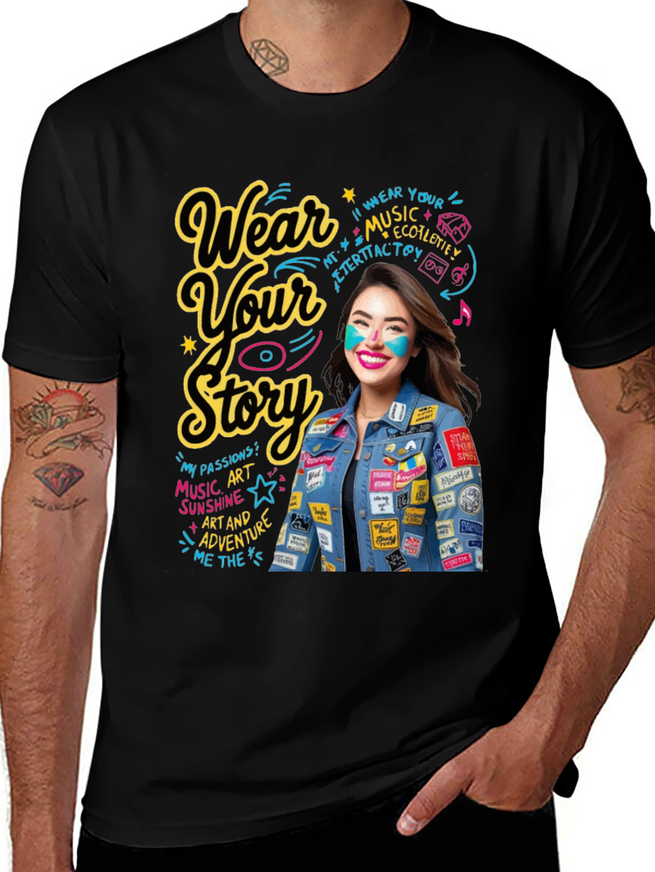 Variant 28 of Wear Your Story Graphic Tee - Express Yourself!
