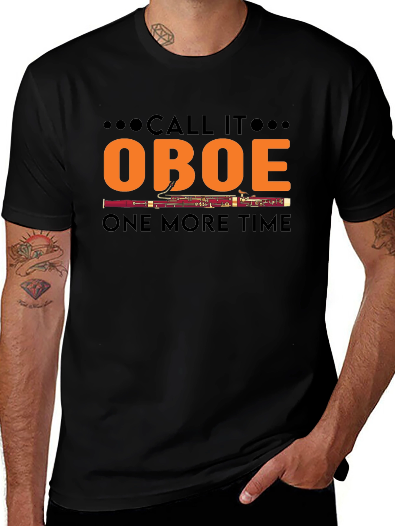Variant 12 of Call It Oboe T-Shirt - Musical Instrument Tee