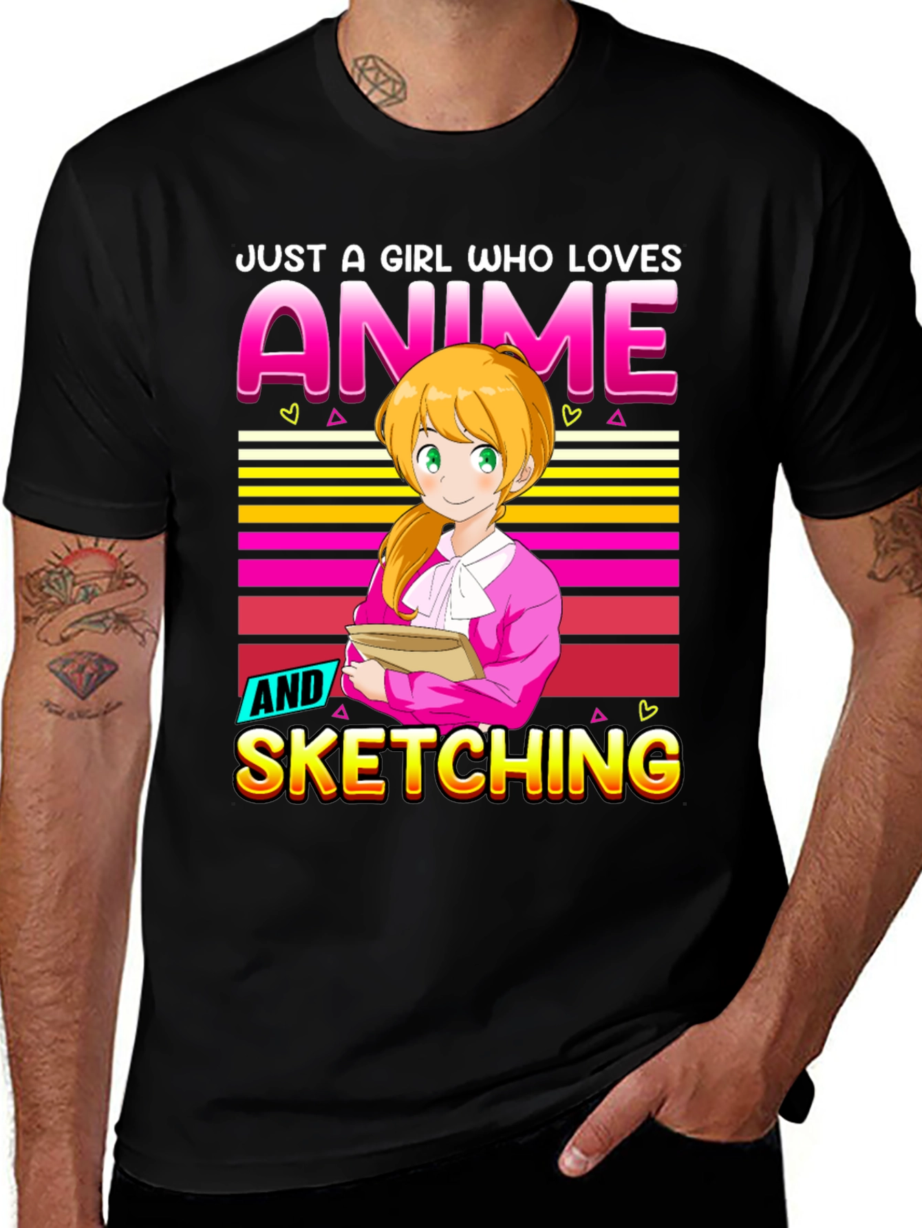 Variant 26 of Anime & Sketching Graphic T-Shirt