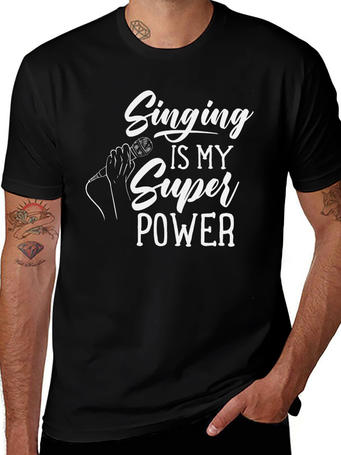Variant 23 of Singing is My Super Power Graphic Tee